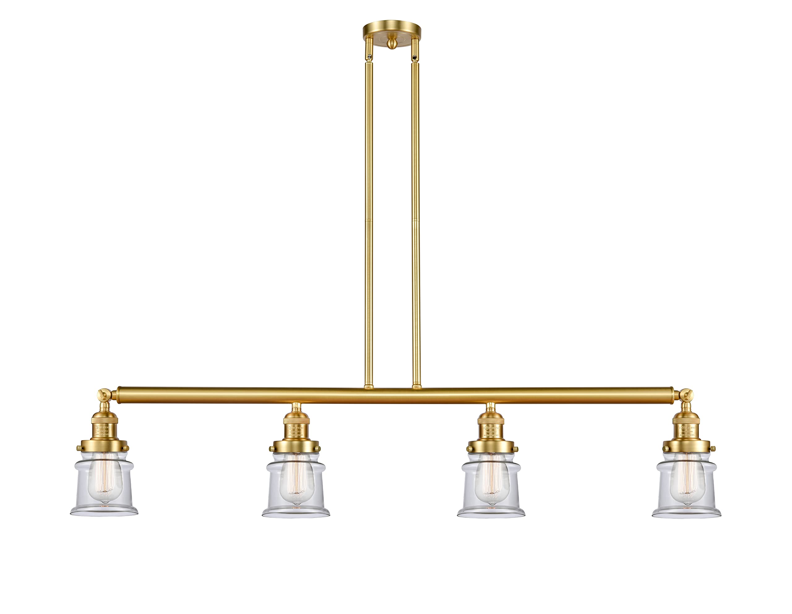 214-SG-G182S Small Canton 4-Light Island Pendant Light - Perfect for Kitchen Island, Dining Room, and Breakfast Nook Lighting