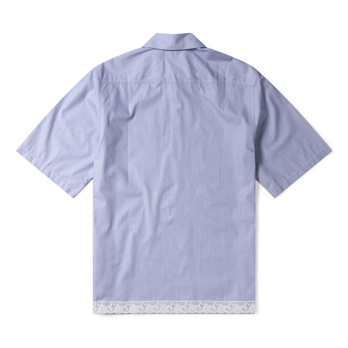 Lace Trim D-Shirt for Women - Navy Blue Floral Lace Top - Elegant Casual Blouse for Daily Wear, Office, and Date Night