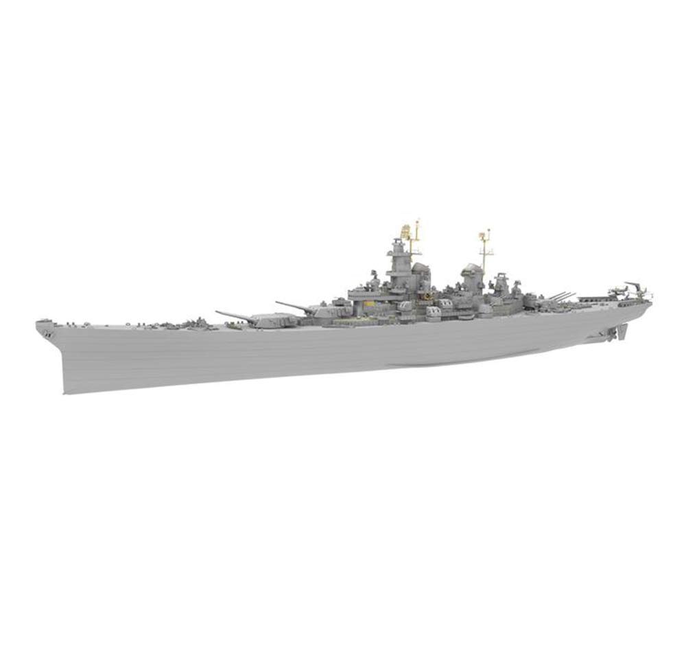 1/700 Scale USS BB-64 Wisconsin Battleship Plastic Model Kit - T-Toy 5.2 x 2.3 Inch Military Ship Puzzle for Collectors & Hobbyists | Perfect Gift for Navy Enthusiasts & Model Builders | Display, DIY Project, War Game Scenes