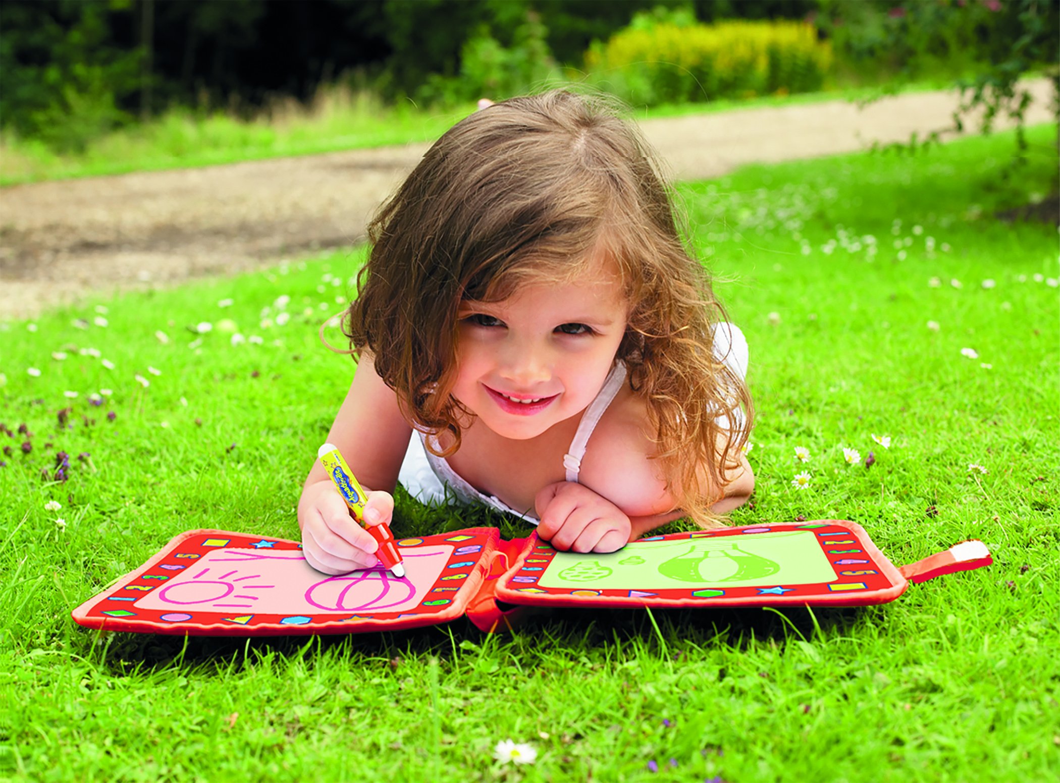 TOMY Aquadraw Travel Drawing Bag - Reusable Water Drawing Mat for Kids, Portable Doodle Toy for Toddlers, Perfect for Car Rides, Airplane Travel & Home Play