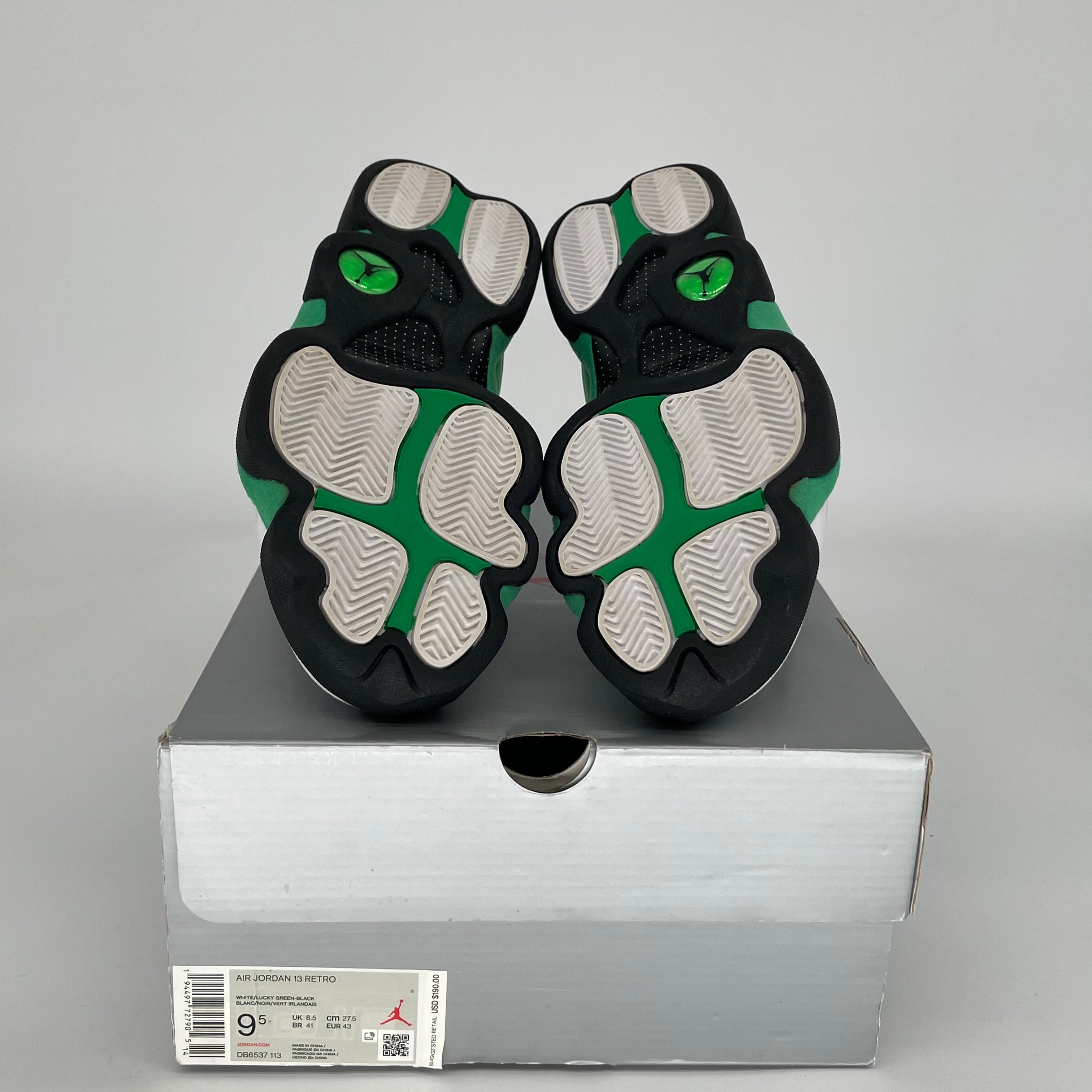 AIR JORDAN 13 LUCKY GREEN Men's Basketball Shoes Size 9.5 - Style 414571-113 | Retro Sneakers for Sports, Streetwear & Casual Outfits