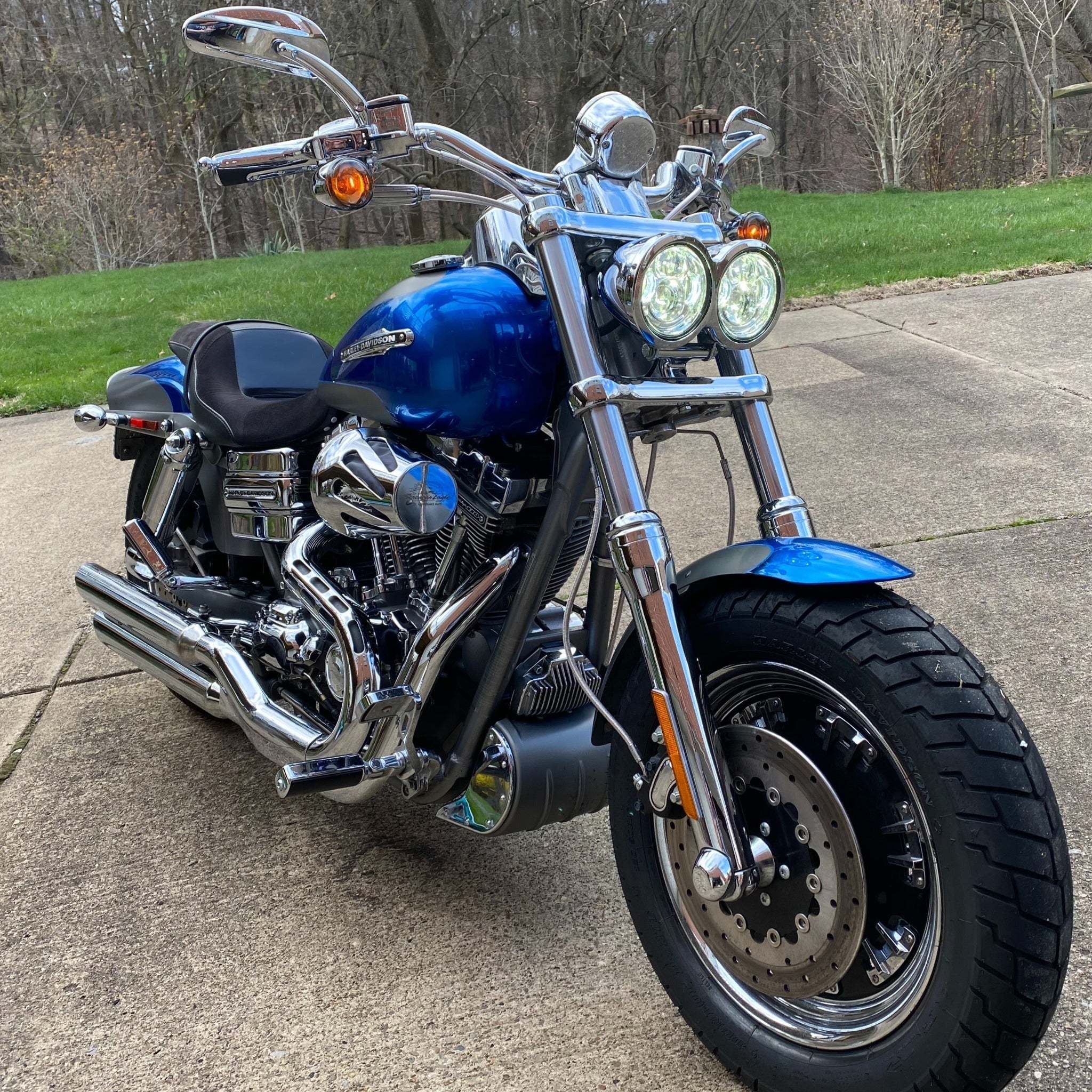 Eagle Lights Dual LED Headlight Kit for 2008-2017 Harley Davidson Fat Bob Models - High Performance Motorcycle Lighting for Night Riding & Enhanced Visibility