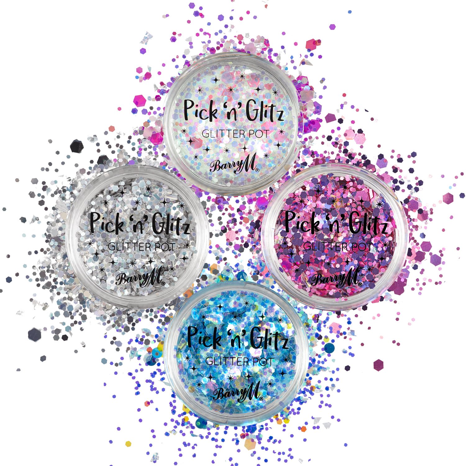 Barry M Pick N Glitz Glitter Pot Extra - COSBAR818 | Vegan & Cruelty-Free Nail Glitter for DIY Manicures, Party Makeup & Festival Nail Art