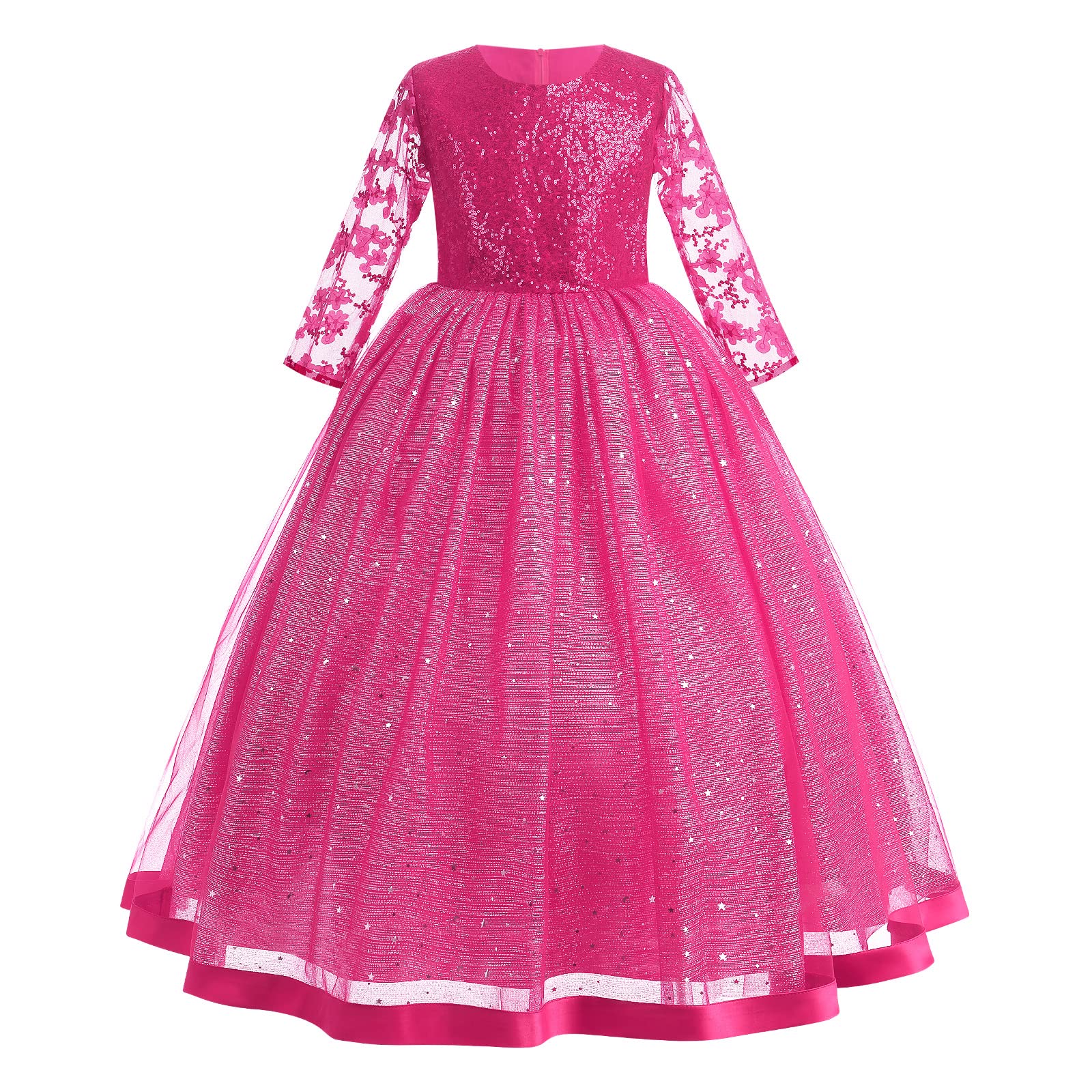 Royal Palace Lace Victorian Gothic Princess Dress for Girls - Long Sleeve Elegant Pageant Gown for Wedding, Masquerade Ball & Fancy Dress Up Parties | Perfect for Halloween, Cosplay & Special Occasions
