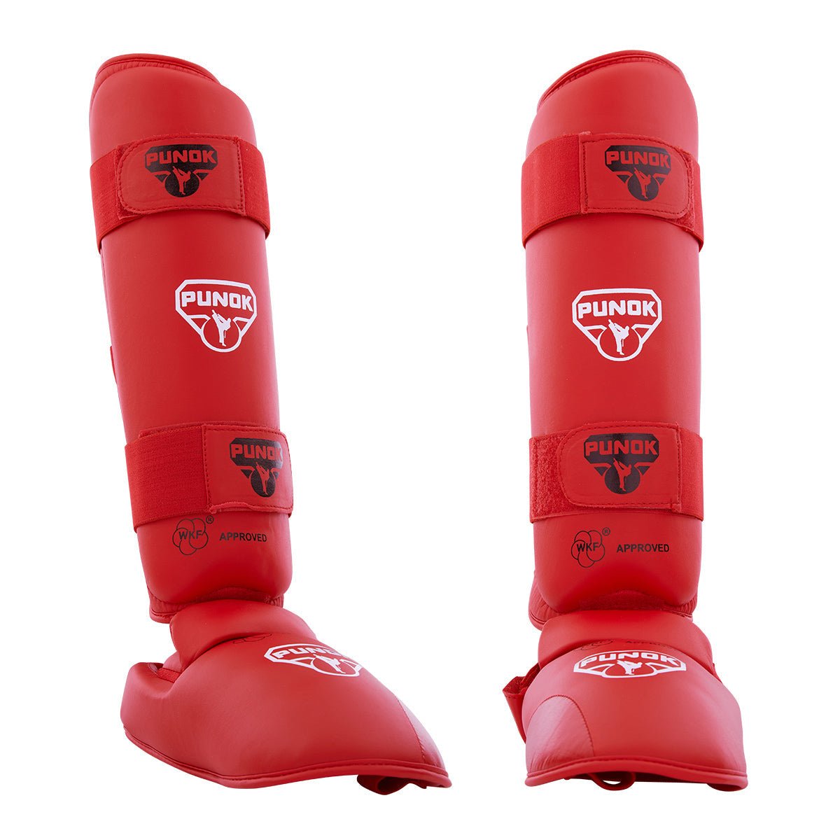 Punok WKF Approved Shin Instep Protectors - High-Quality Martial Arts Gear for Taekwondo, Karate & Kickboxing - Perfect for Training, Sparring & Competition