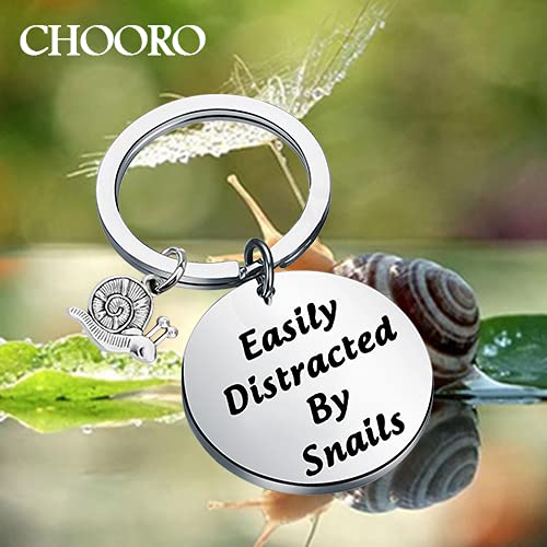 CHOORO Snail Jewelry Keychain - Unique Slow Down Gift for Snail Lovers, Fun Distraction Relief Charm - Perfect for Backpacks, Gifts & Everyday Carry