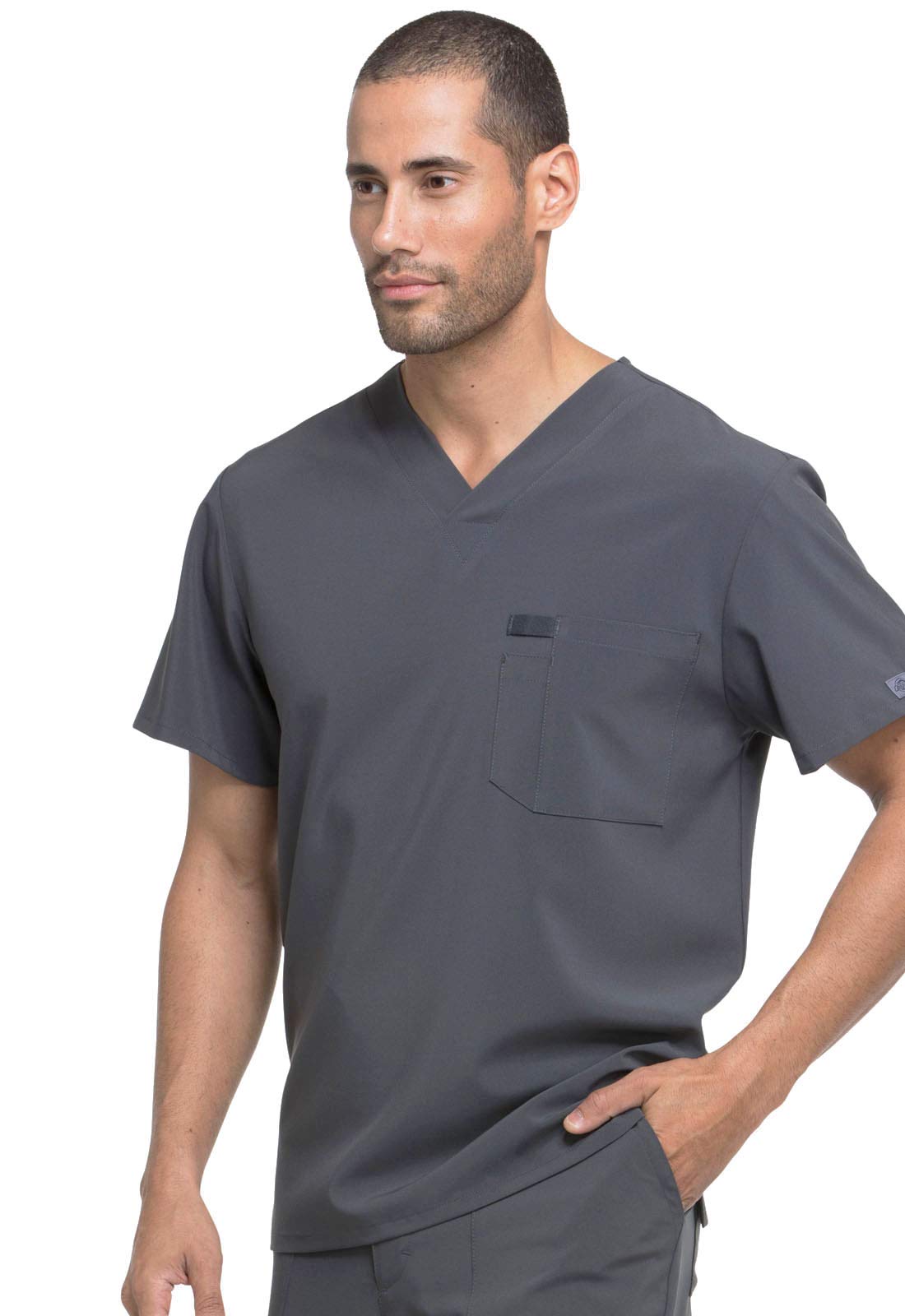 Dickies EDS Essentials Men's Scrubs Top - Tuckable V-Neck Work Shirt DK635 | Comfortable Medical Uniform for Doctors, Nurses & Healthcare Professionals