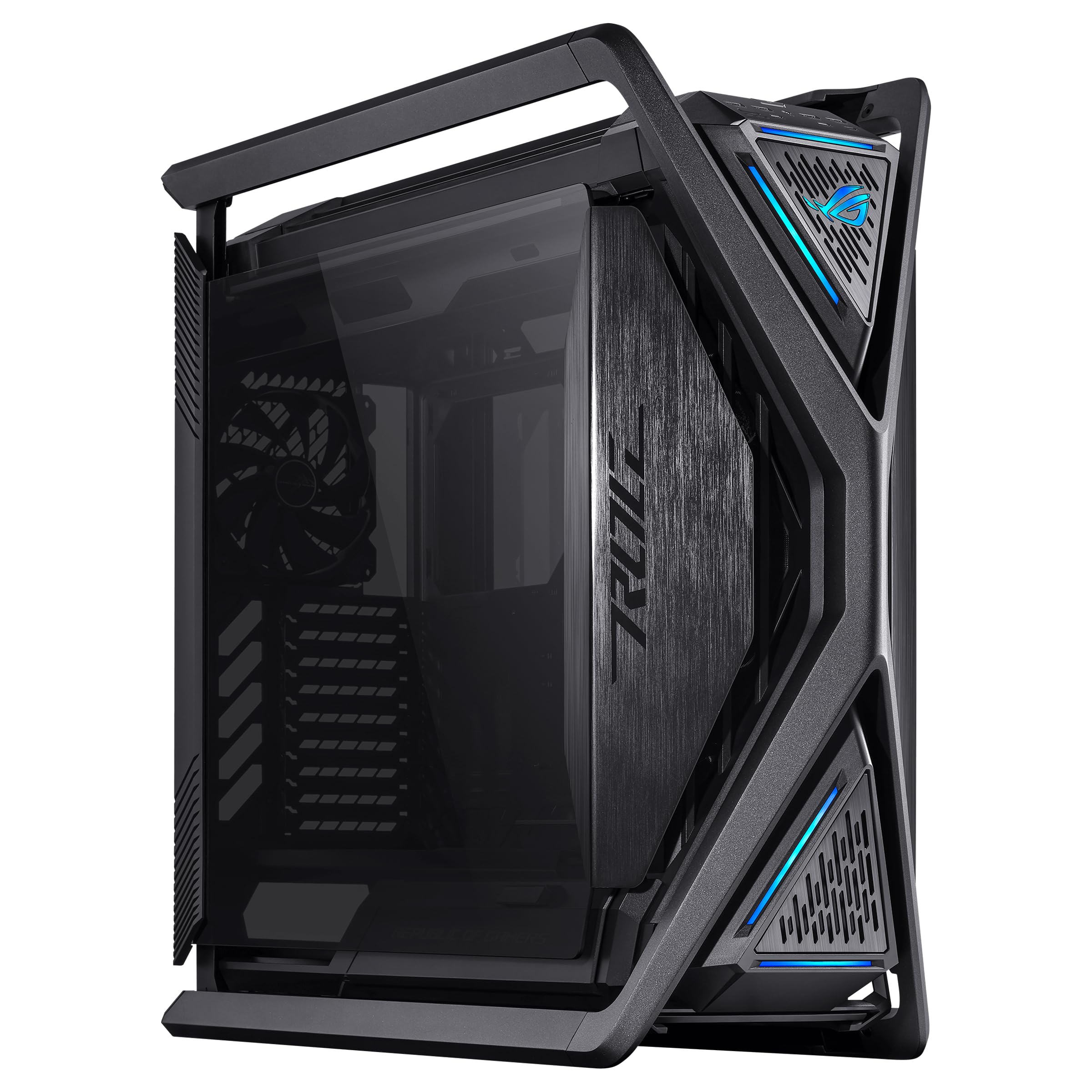 ROG Hyperion GR701 BTF Edition E-ATX Gaming PC Case with BTF Connectors - Supports 420mm Radiators, Includes 4x 140mm Fans & ARGB Fan Hub, 60W Fast Charging - Perfect for High-End Gaming Rigs & Custom Water Cooling Builds