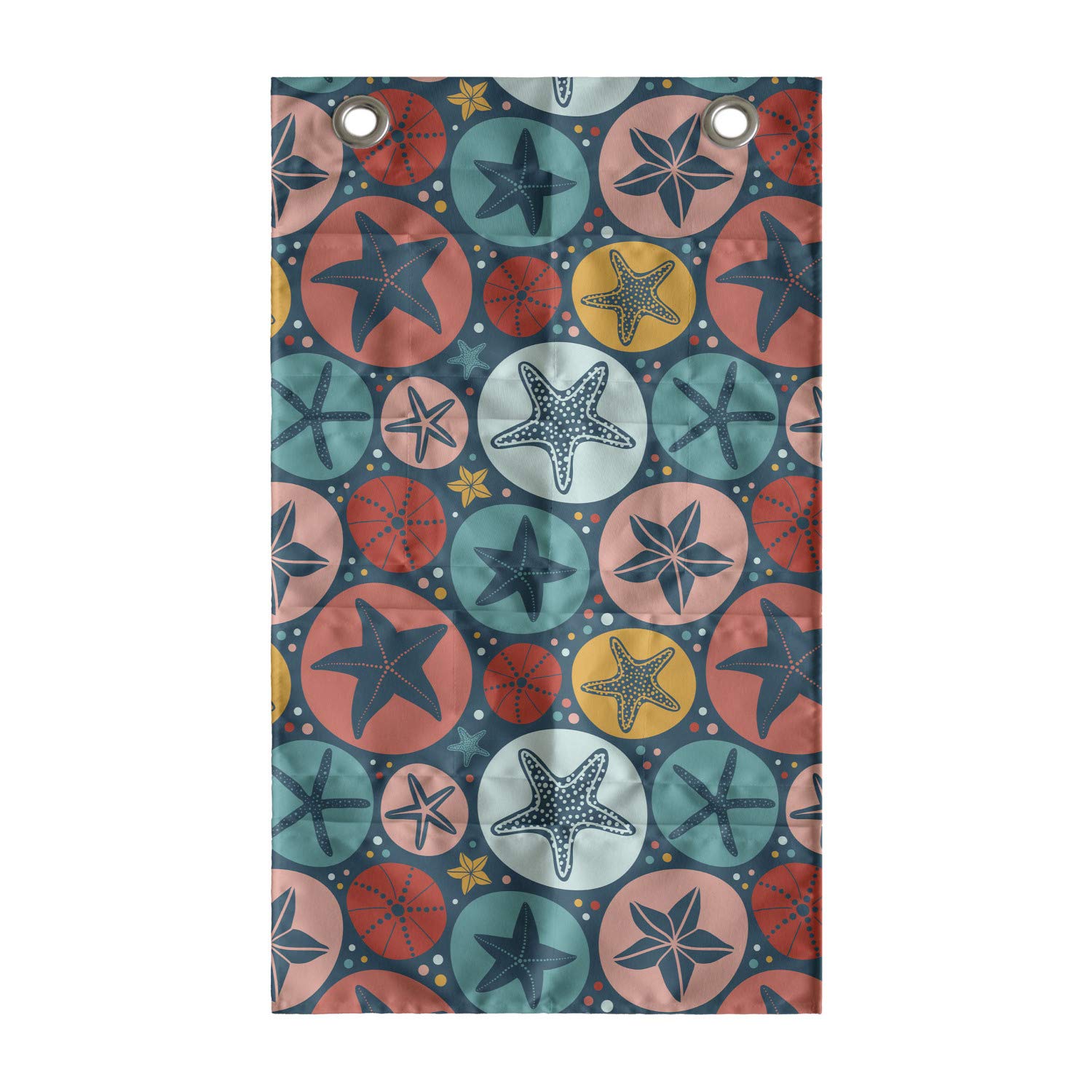 Ambesonne Underwater Hanging Organizer with Pockets - Deep Ocean Starfish & Bubbles Print, 21