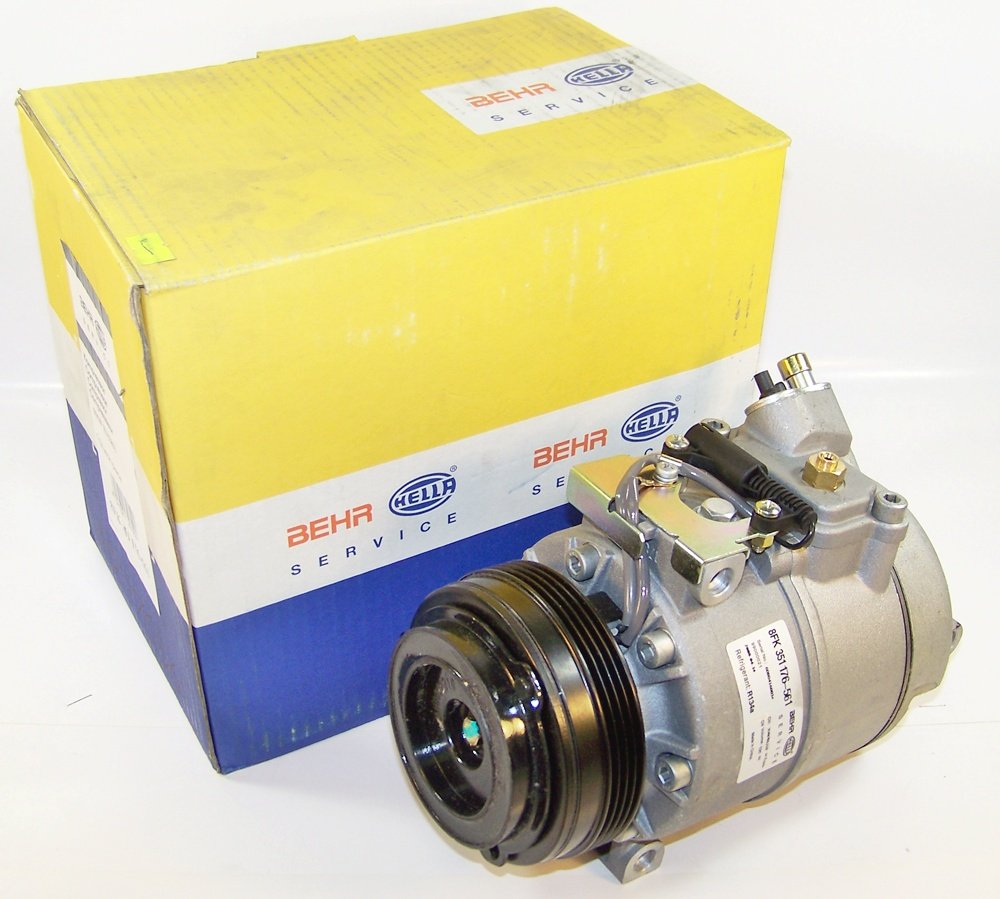 Behr Hella Service 351176561 AC Compressor Replacement for Car Air Conditioning System - Perfect for BMW, Mercedes, Audi & Volkswagen Models