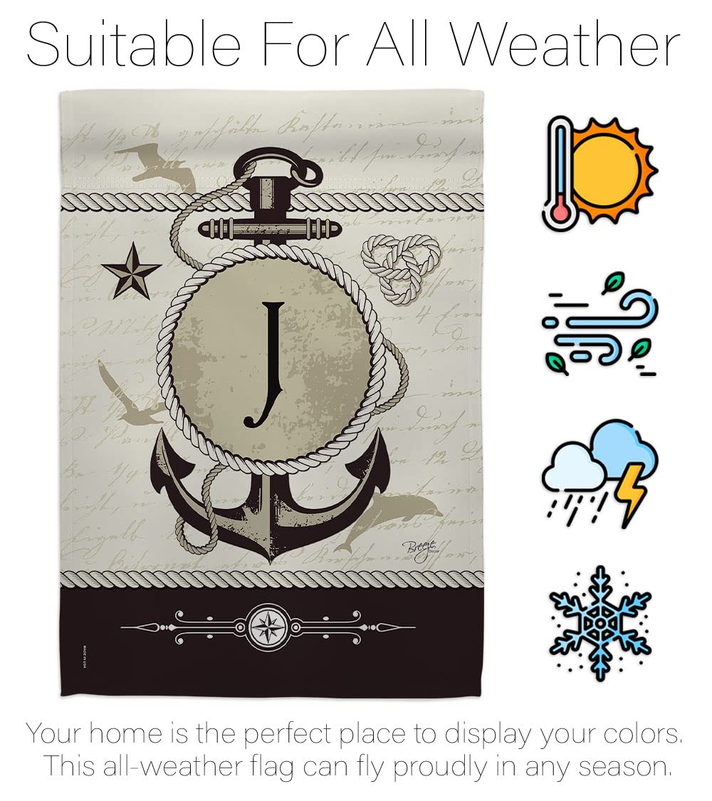 J Initial Coastal Nautical House Flag Set 28