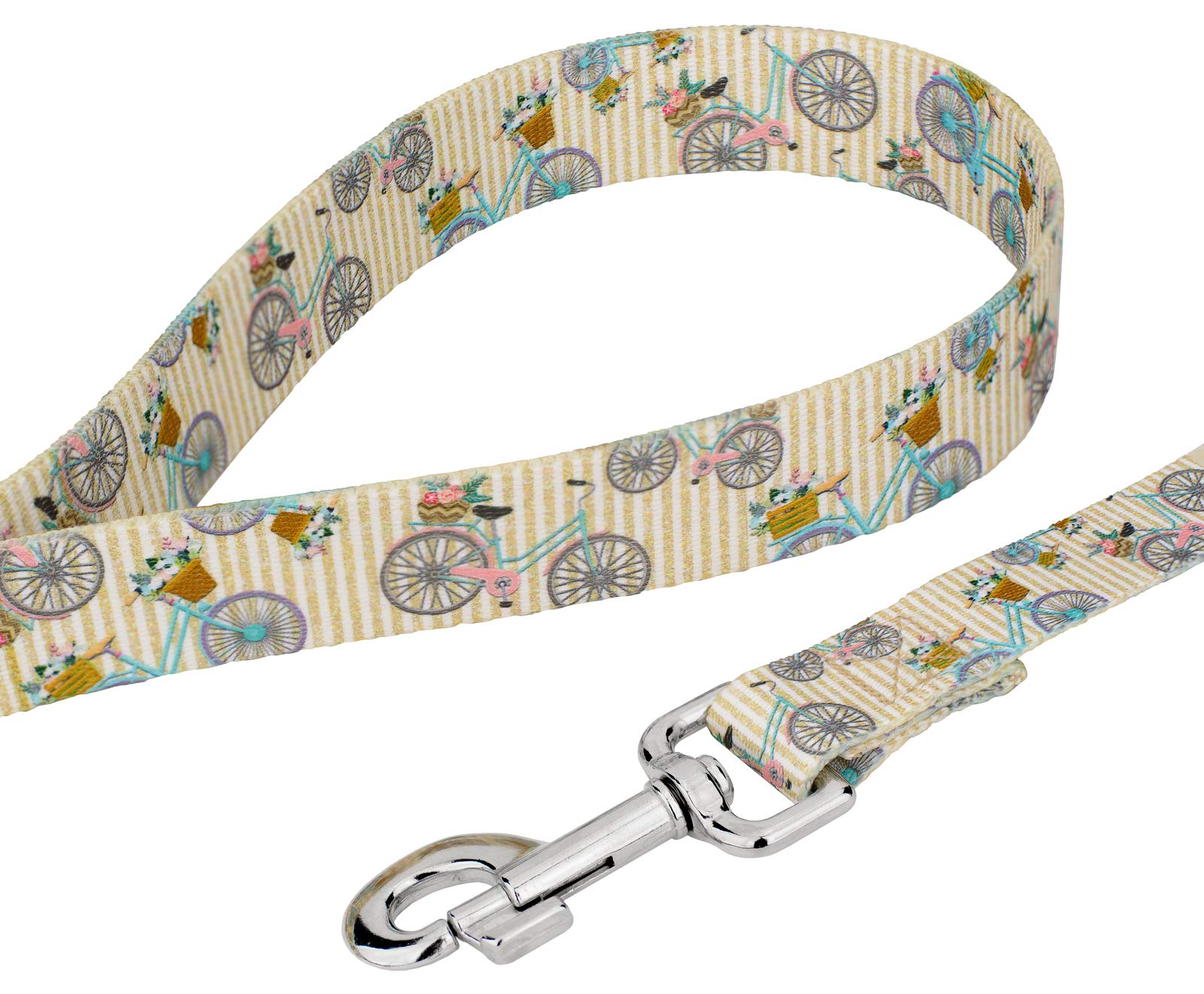 Vintage Bicycles Martingale Dog Collar & Leash Set - Limited Edition Summer Breeze Collection with Sunny Patterns (5/8 Inch, Small) - Perfect for Walks, Training & Outdoor Adventures with Your Pet