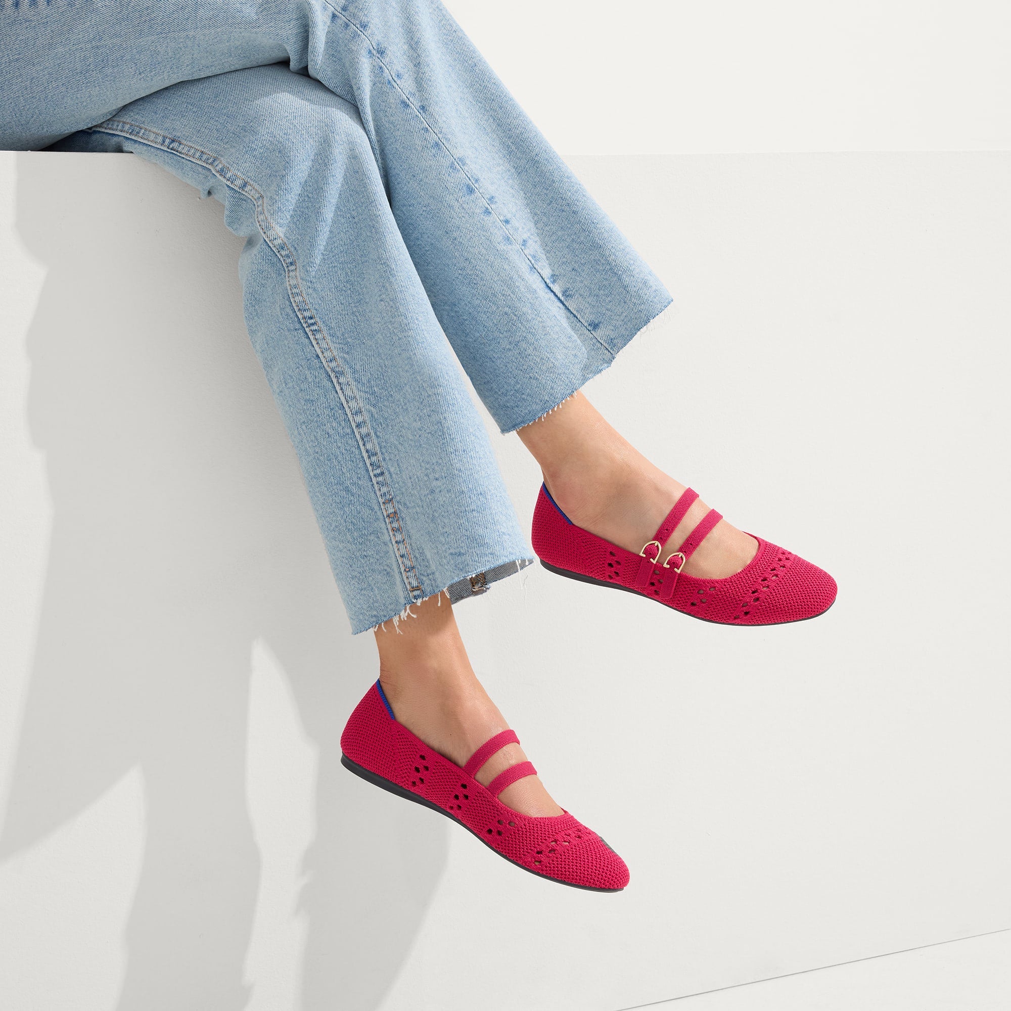 Stylish Rouge Crochet Double Buckle Mary Jane Shoes for Women - Perfect for Casual Outings, Parties, and Everyday Wear