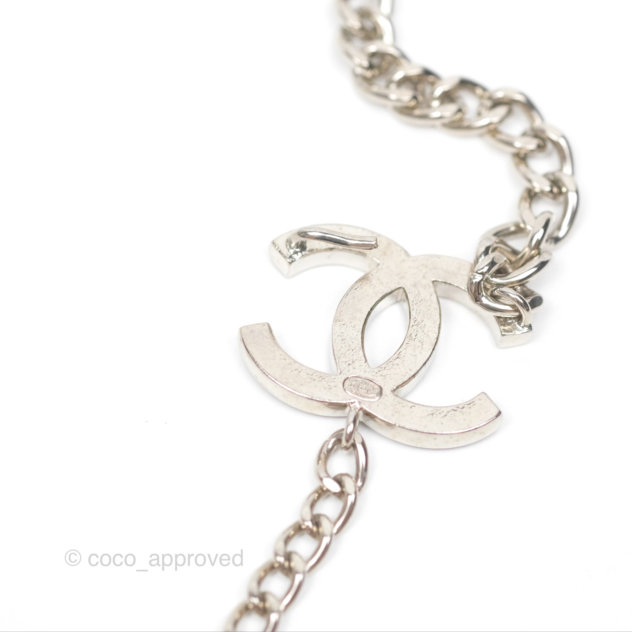 Chanel Black CC Chain Belt with Silver Tone Hardware - Stylish Waist Belt for Women | Perfect for Evening Dresses, Jeans & Formal Outfits