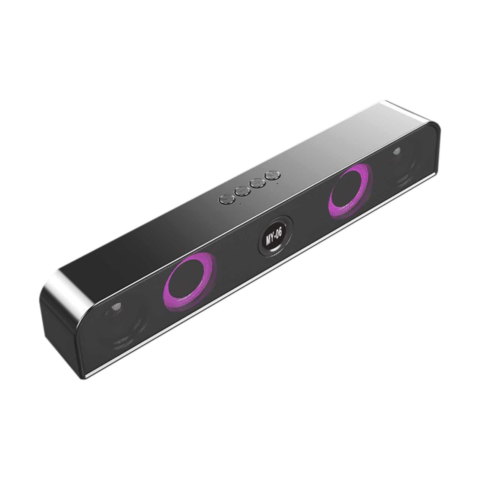 Xecvkr TW-S Series Bluetooth Sound Bar with Subwoofer - High Power Stereo Computer Speaker for TV, Home Theater, Gaming & Karaoke | Colorful LED Lights for Enhanced Entertainment Experience