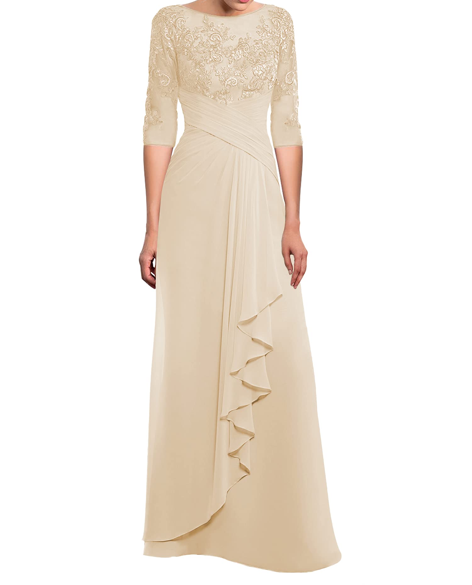 Elegant Mother of The Bride Dresses - Long Lace Chiffon Formal Evening Gowns for Wedding Guest - Perfect for Weddings, Galas & Special Occasions