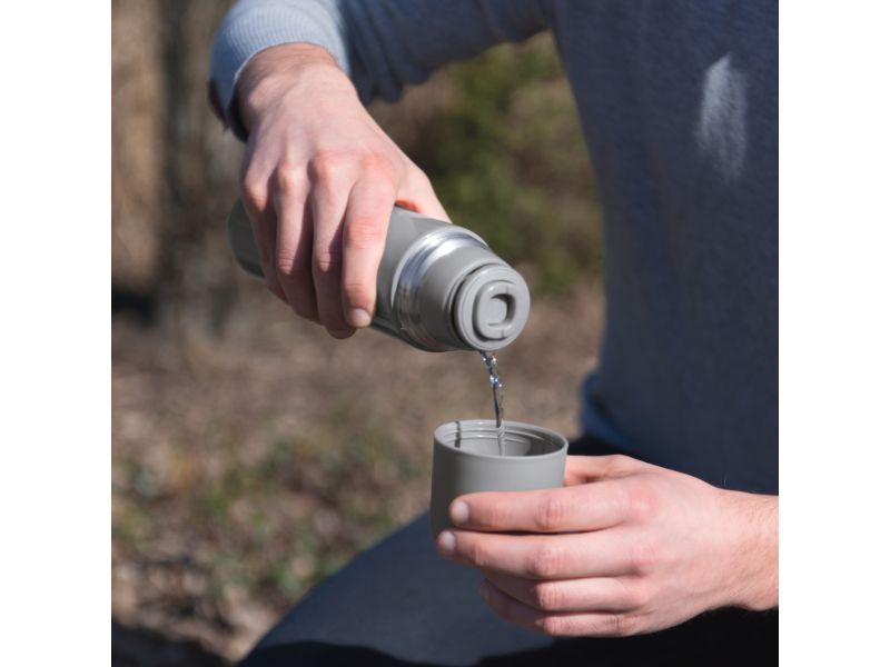 BergHOFF Leo 16.9oz (500ml) 18/10 Stainless Steel Vacuum Insulated Thermal Flask - Gray, Double Wall Insulation for Hot & Cold Beverages, Perfect for Coffee, Tea, Travel, Camping & Office Use