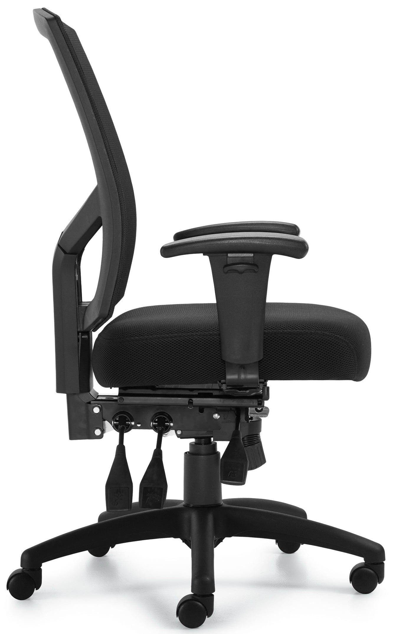 Ergonomic Mesh Back Office Chair with Adjustable Arms and Lumbar Support - Multi-Function Swivel Task Chair for Home & Office Workspaces [OTG11769B] - Perfect for Long Hours of Computer Work, Gaming, and Conference Rooms