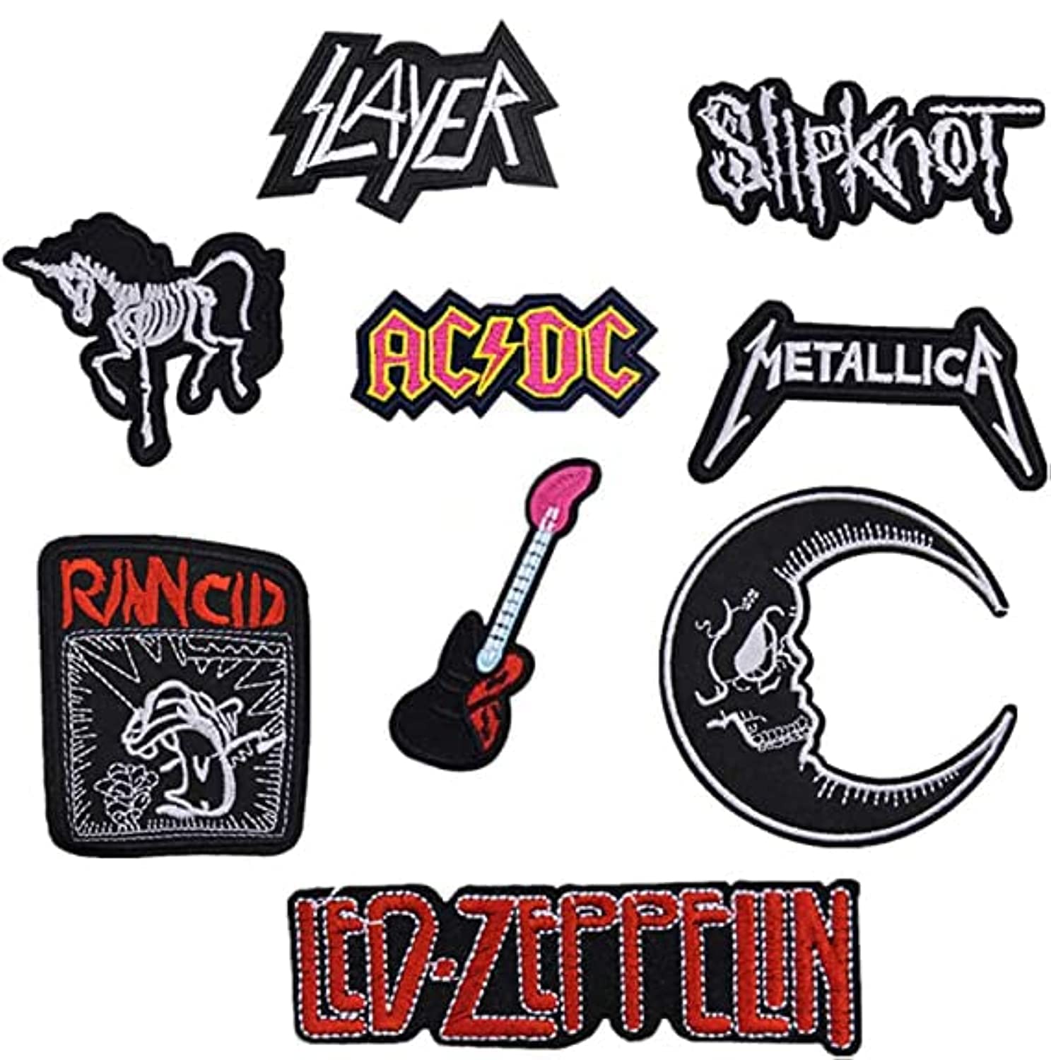 10-Pack Fashion Iron-On Clothes Patches for Kids - Denim, Pants & Jacket Repair - Cute Embroidery Decals for DIY Clothing Decor & Hole Cover