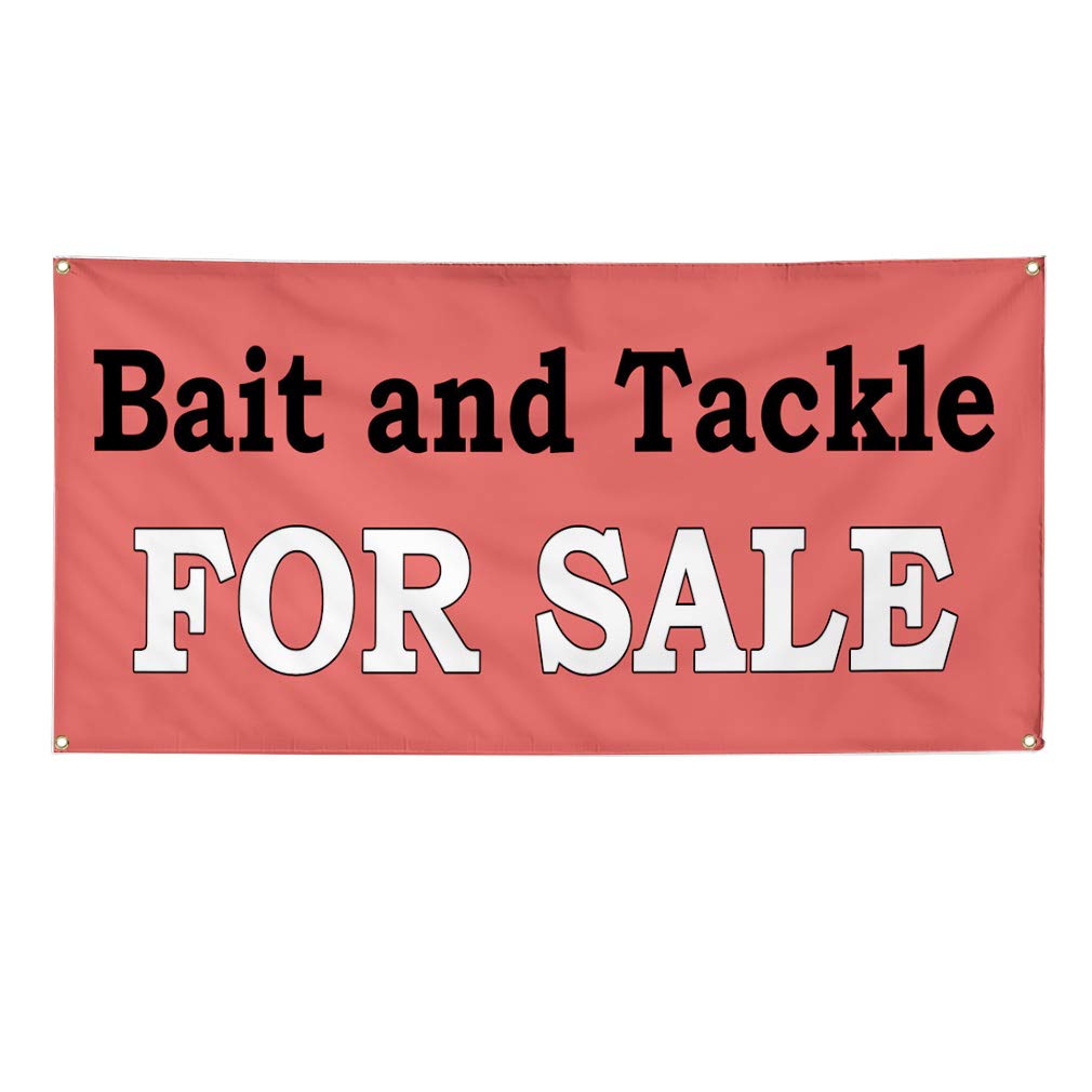 Vinyl Banner for Sale - Weatherproof Outdoor Yard Signs in Multiple Sizes (48x96 Inches) with 8 Grommets - Perfect for Bait & Tackle Shops, Industrial Use, Retail Displays & Outdoor Events - Soft Pink Color