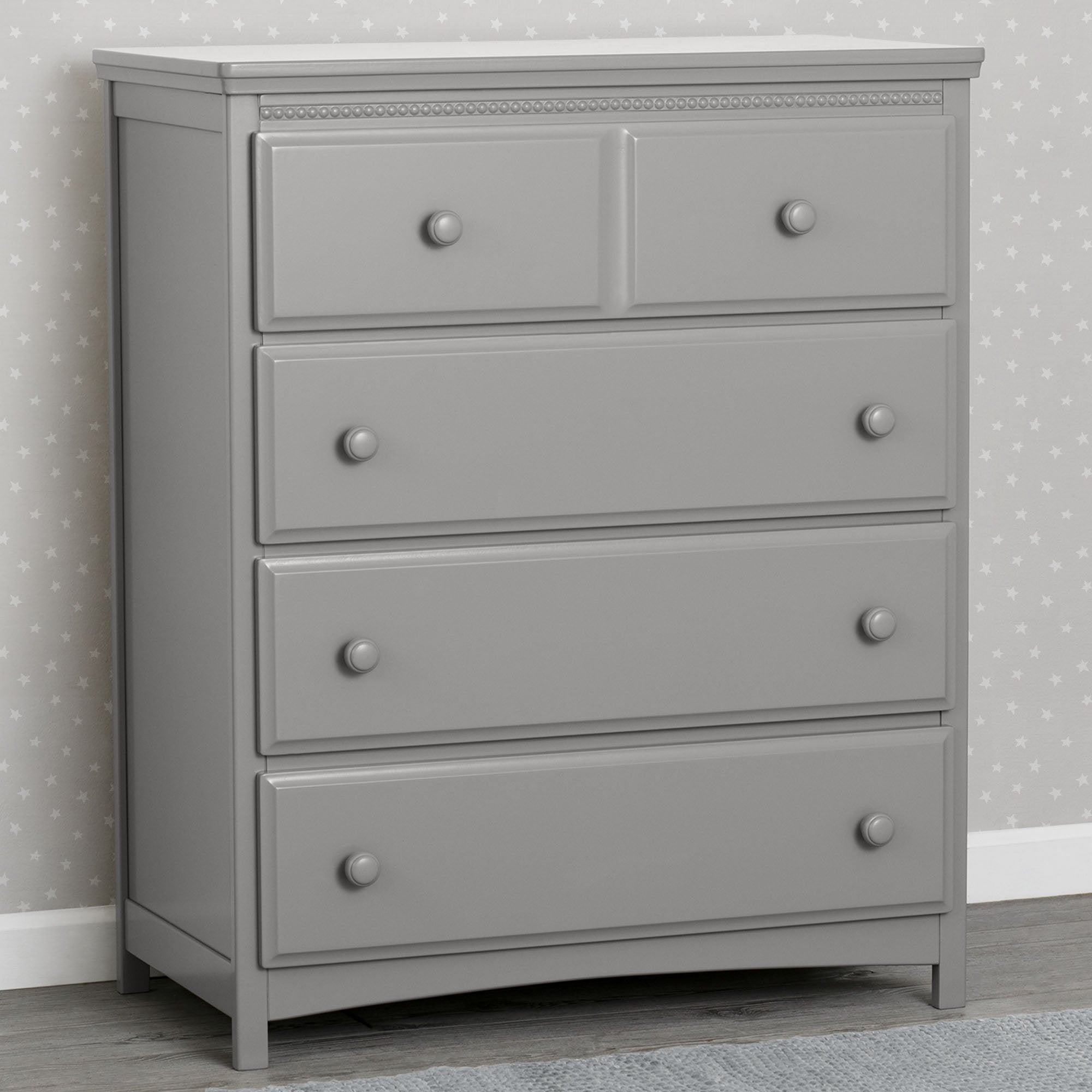 Emerson 4-Drawer Wooden Dresser - Solid Wood Chest of Drawers for Bedroom Storage & Organization | Perfect for Master Bedroom, Guest Room or Dorm Furniture