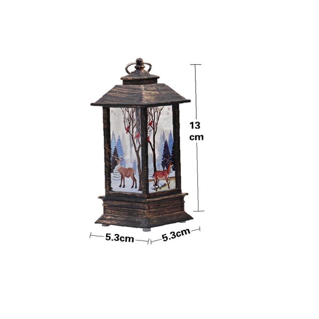 1pc Christmas Flame Lantern Candle Night Light - Hanging LED Outdoor Lantern & Desktop Decor for Holiday, Garden, Patio, Fireplace, and Party Decoration