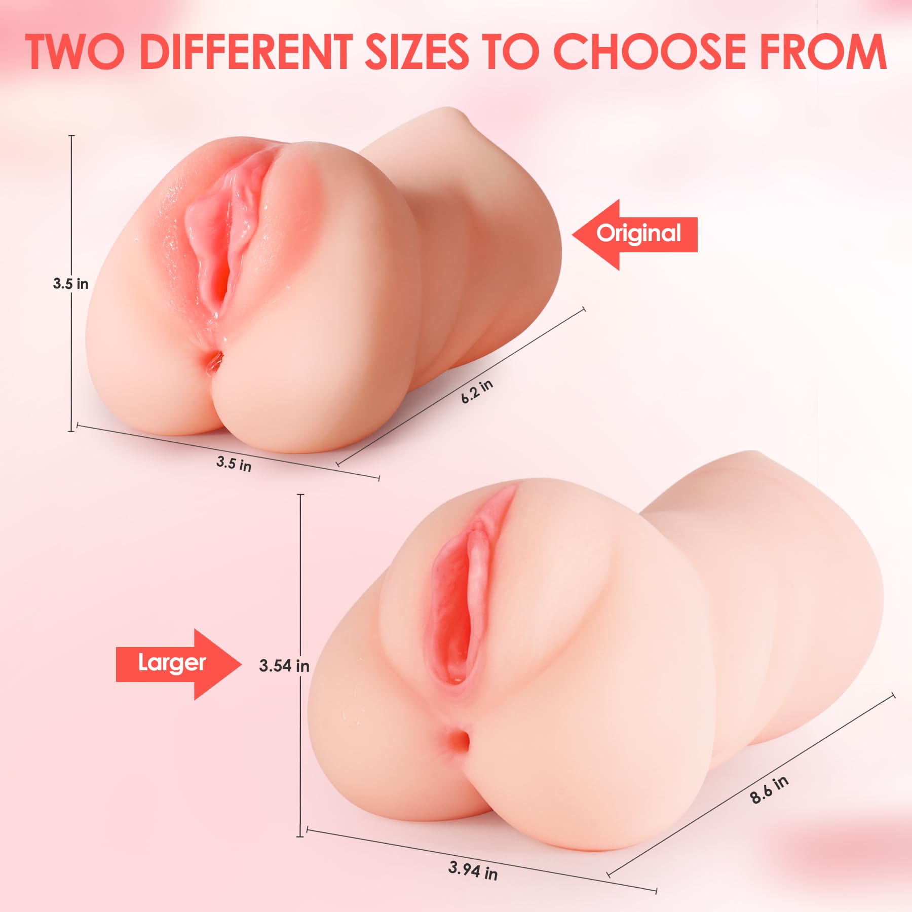 ZEMALIA 3-in-1 Male Masturbator - Realistic Textured Sex Toy with Mouth, Vagina & Tight Anus | Mens Stroker for Solo Pleasure | Perfect for Discreet Home Use & Travel