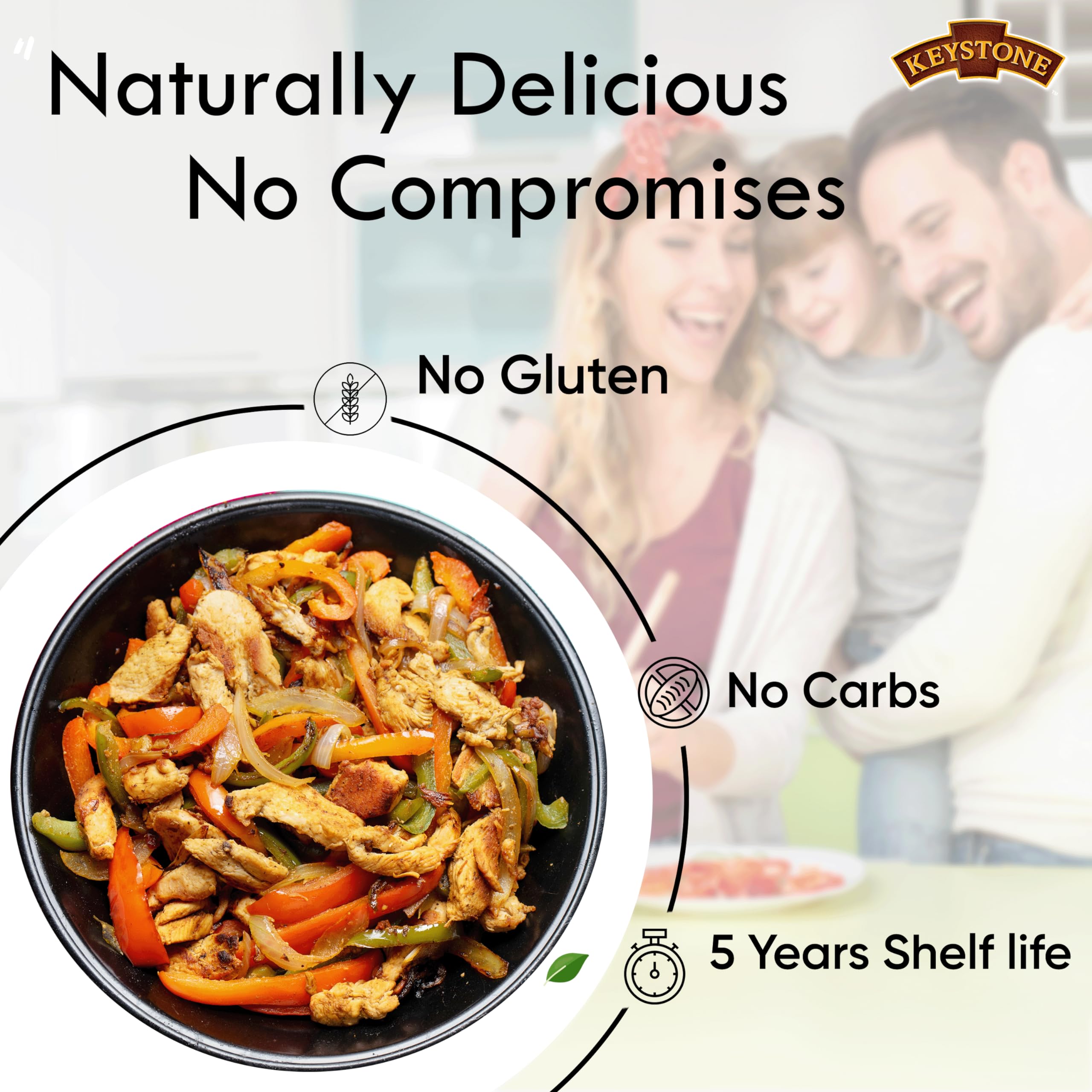 Premium All-Natural Canned Chicken (28oz - 6 Pack) | Keystone Meats | No MSG, No Preservatives, No Water Added | Low Sodium, Low Fat, Gluten-Free | Shelf-Stable Pantry Essential | Perfect for Camping, Emergency Food Supply & Quick Meals