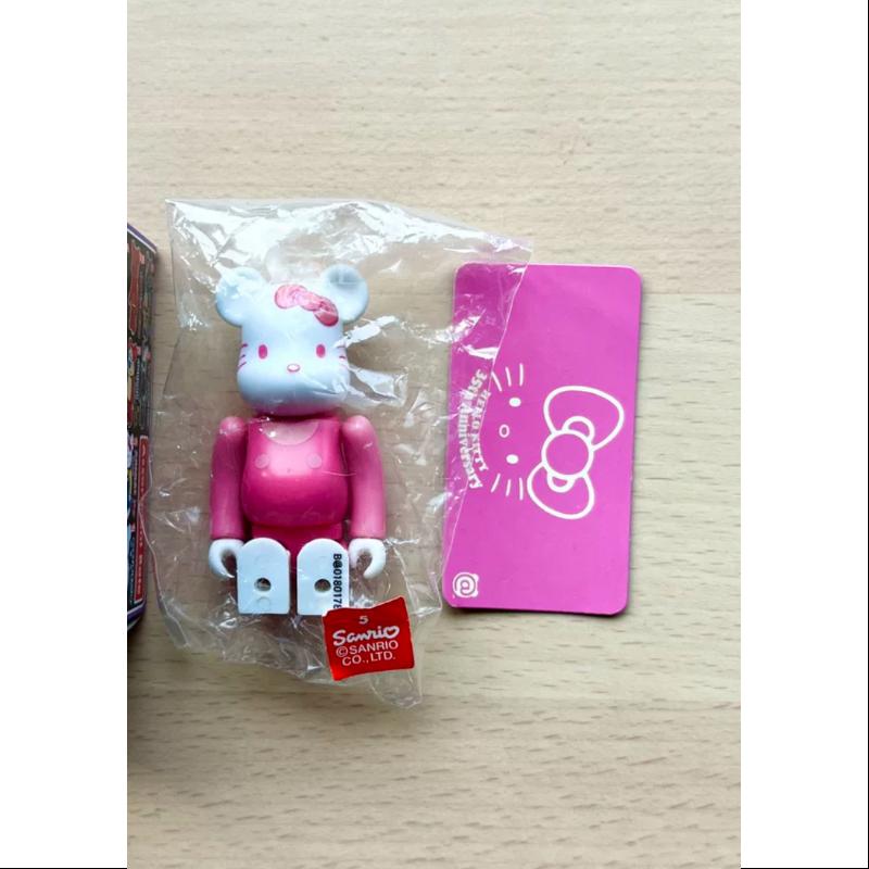 Bearbrick Series 18 Secret ANIMAL Hello Kitty Pink 100% Collectible Figure - Cute Kawaii Home Decor & Anime Collector's Item for Display, Gift, and Pop Culture Enthusiasts