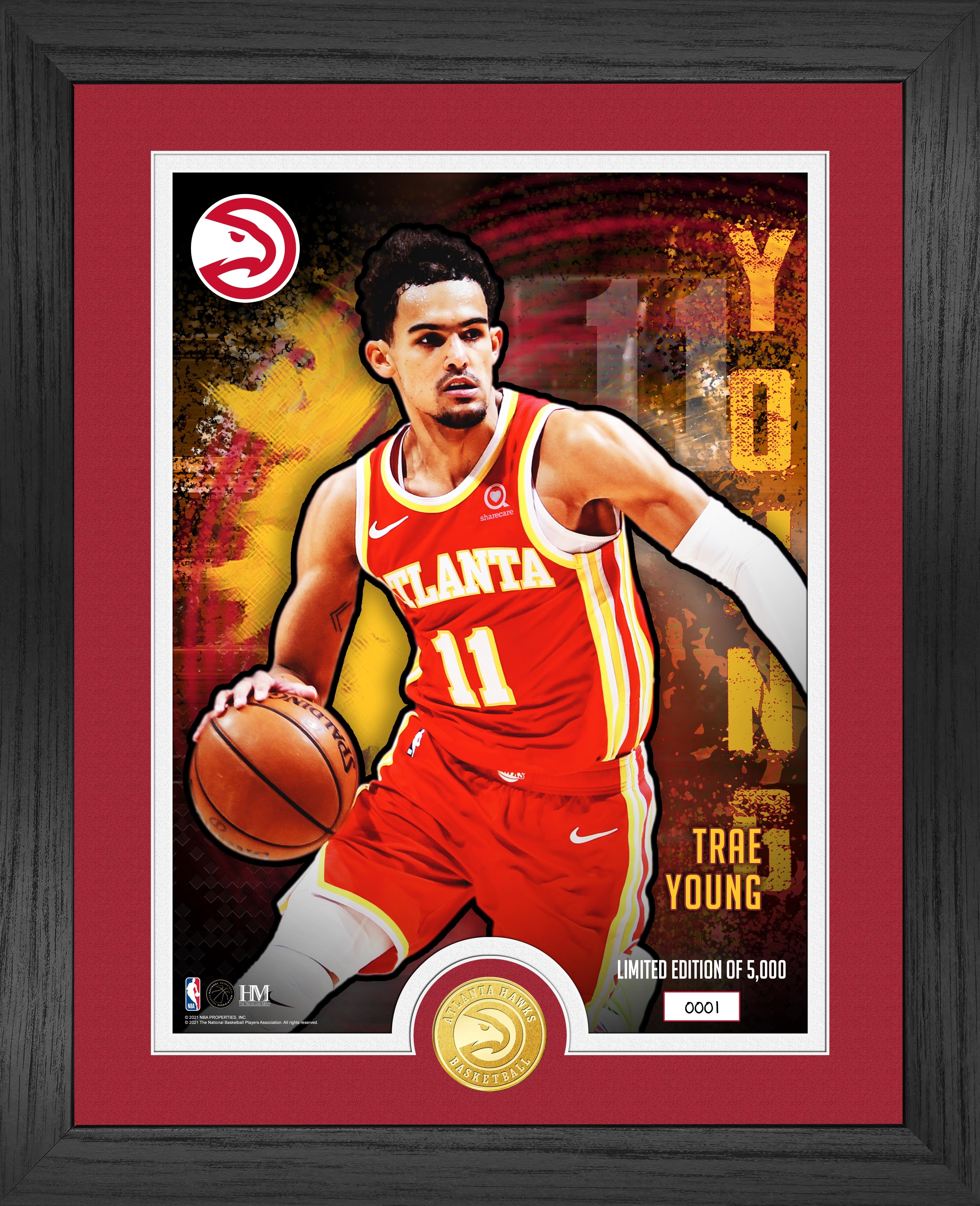 Trae Young Atlanta Hawks Dominator Bronze Coin Collectible - Limited Edition NBA Memorabilia for Fans, Sports Enthusiasts & Gift Giving