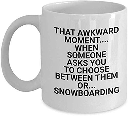 Funny Snowboarding Gift - 11OZ Insulated Coffee Mug for Skiers & Snowboarders - Perfect for Hot Drinks on Cold Mountain Days