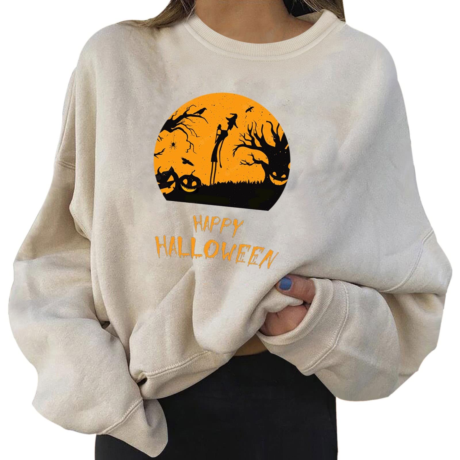Women's Denim Pullover Shirt & Zip Up Hoodie - Loose Fit Long Sleeve Sweatshirt for Casual Wear, Halloween Costume & Fall Fashion | Cozy Streetwear & Layering Essential