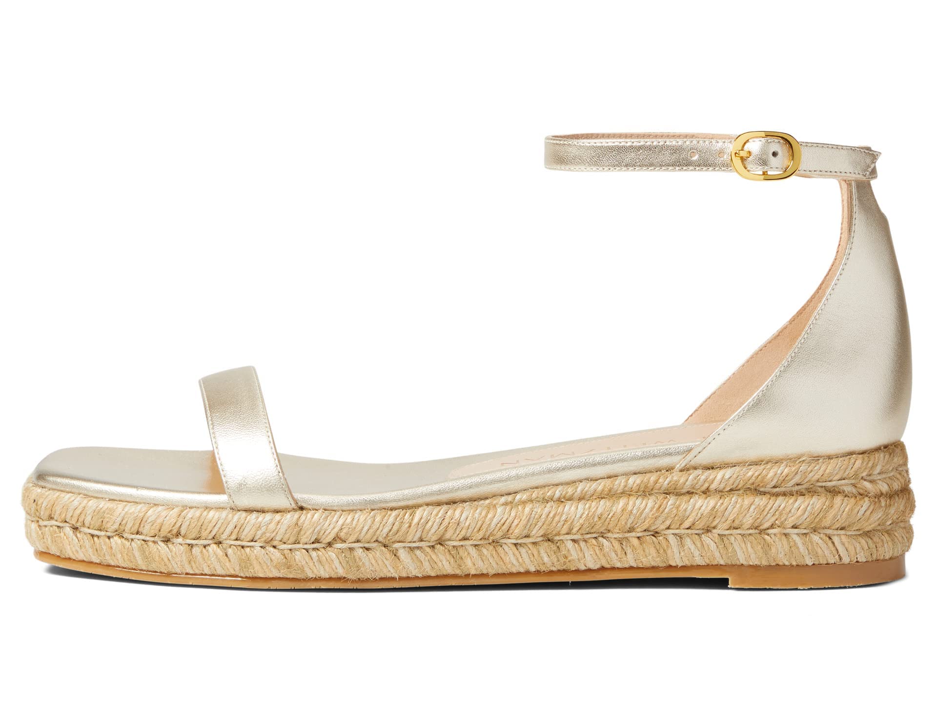 Stuart Weitzman Women's Nudistcurve Espadrille Flat Sandals - Comfortable Summer Casual Shoes for Beach, Vacation & Everyday Wear