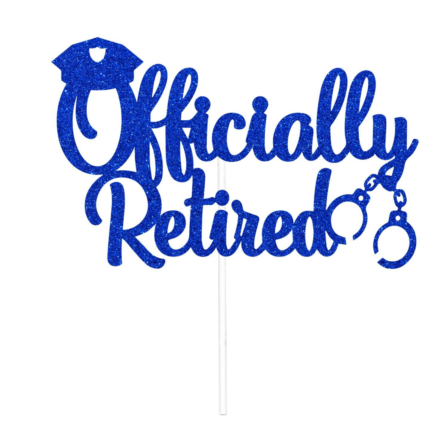 Officially Retired Police Officer Cake Topper - Happy Retirement Cake Decorations - The Legend Has Retired Police Party Supplies - Blue | Perfect for Retirement Cakes, Farewell Parties & Law Enforcement Celebrations