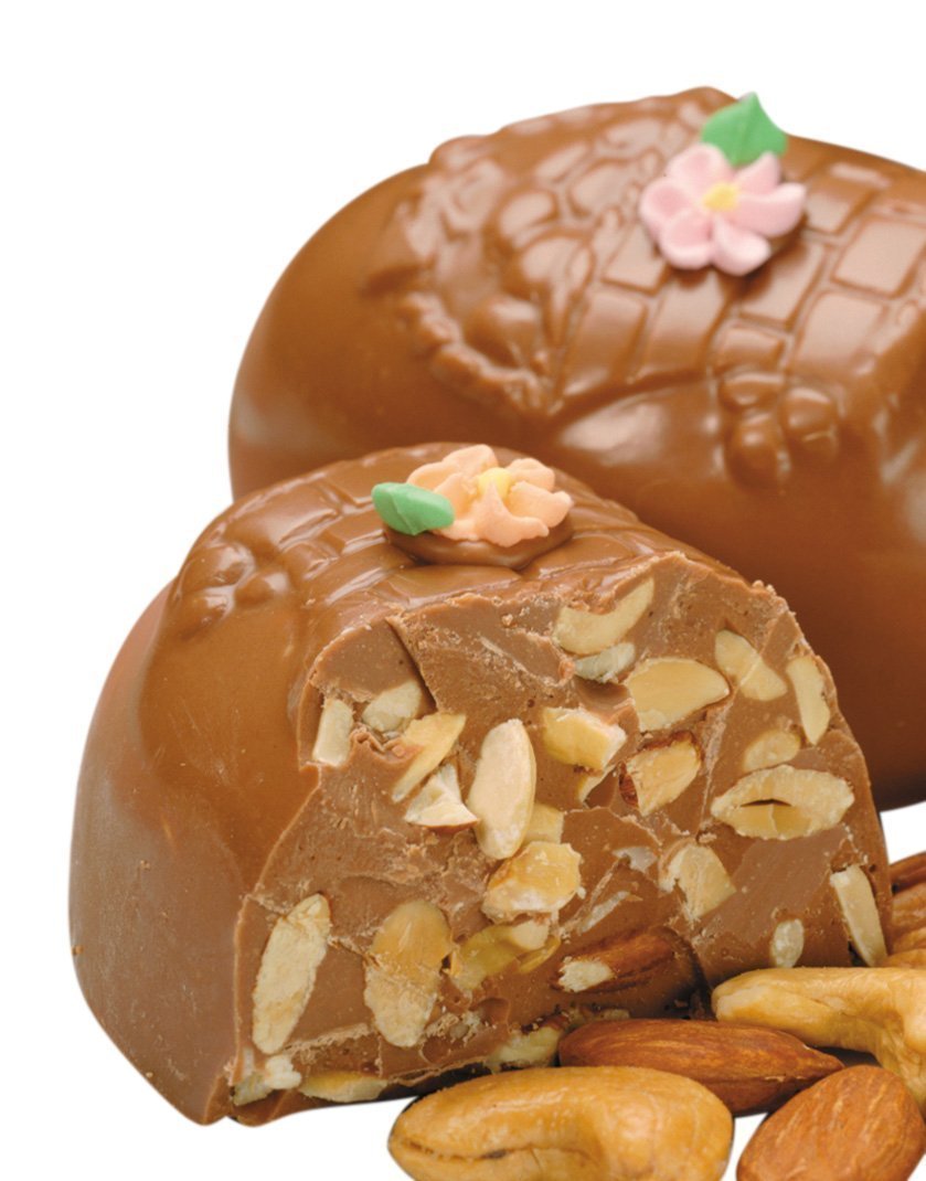 Philadelphia Candies Nut Easter Egg - 8oz Milk Chocolate with Almonds, Brazils, Cashews & Pecans - Perfect for Easter Gifts, Holiday Treats & Chocolate Lovers