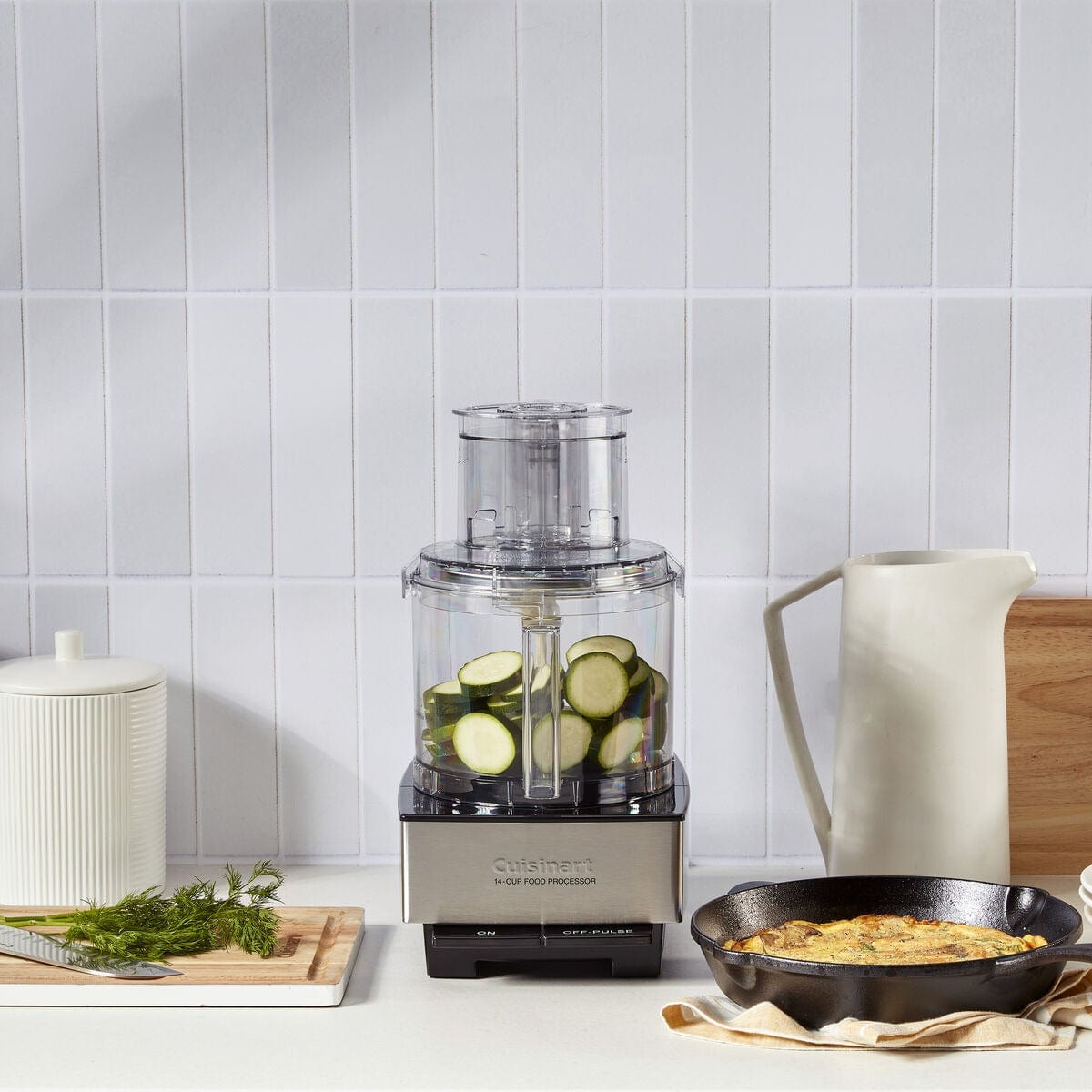 Cuisinart Custom 14-Cup Food Processor - Brushed Stainless Steel - Powerful Kitchen Appliance for Chopping, Slicing & Dough Making - Perfect for Meal Prep, Baking & Large Family Cooking