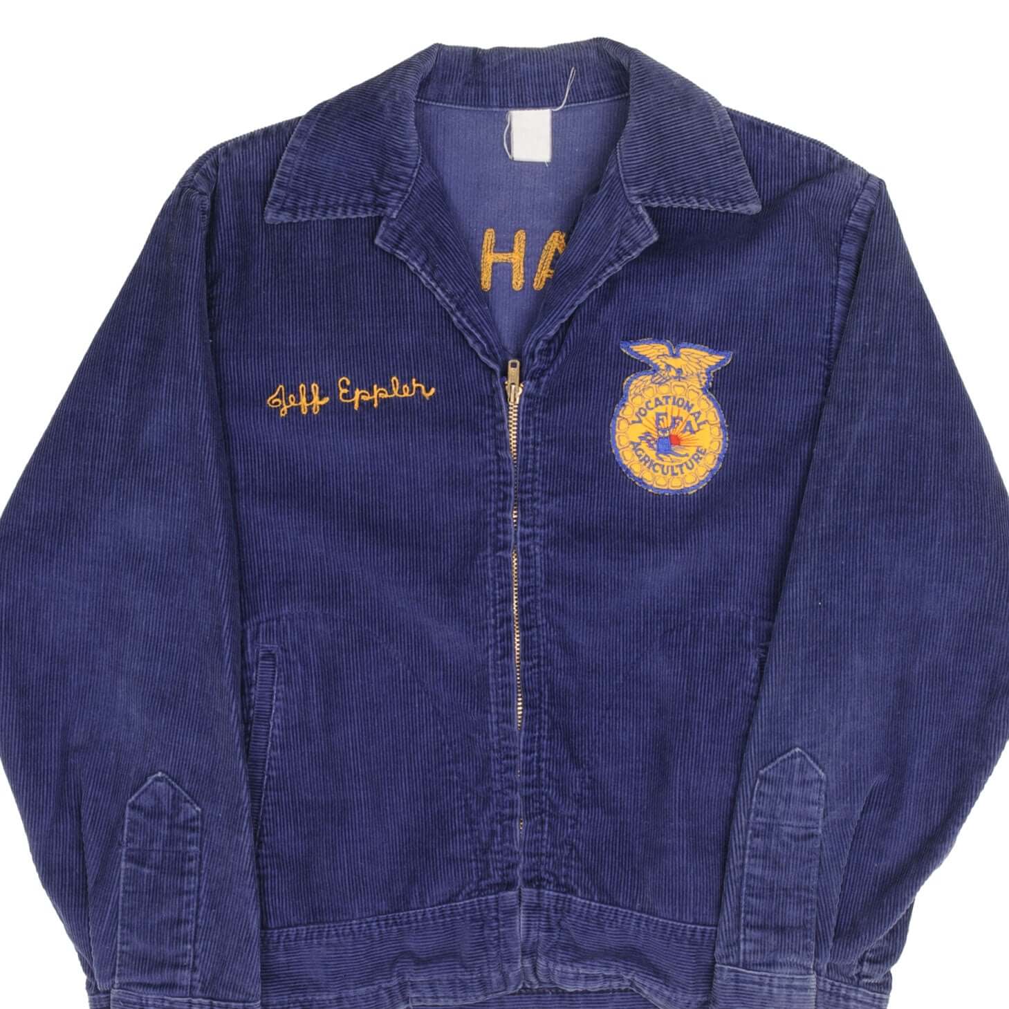 Vintage FFA Oklahoma Madill Agricultural Corduroy Jacket 1960s Size 32 - Made in USA - Perfect for Farm Work, Country Style & Vintage Fashion Enthusiasts