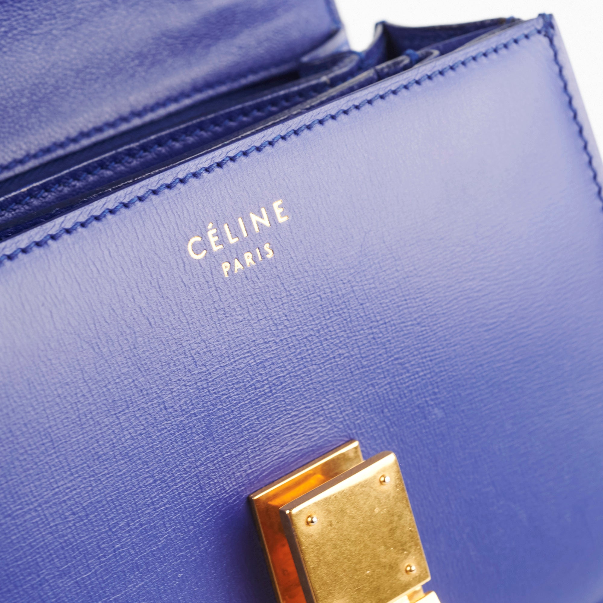 Celine Small Blue Box Crossbody Bag - Stylish Leather Shoulder Bag for Women | Perfect for Date Night, Travel & Everyday Use