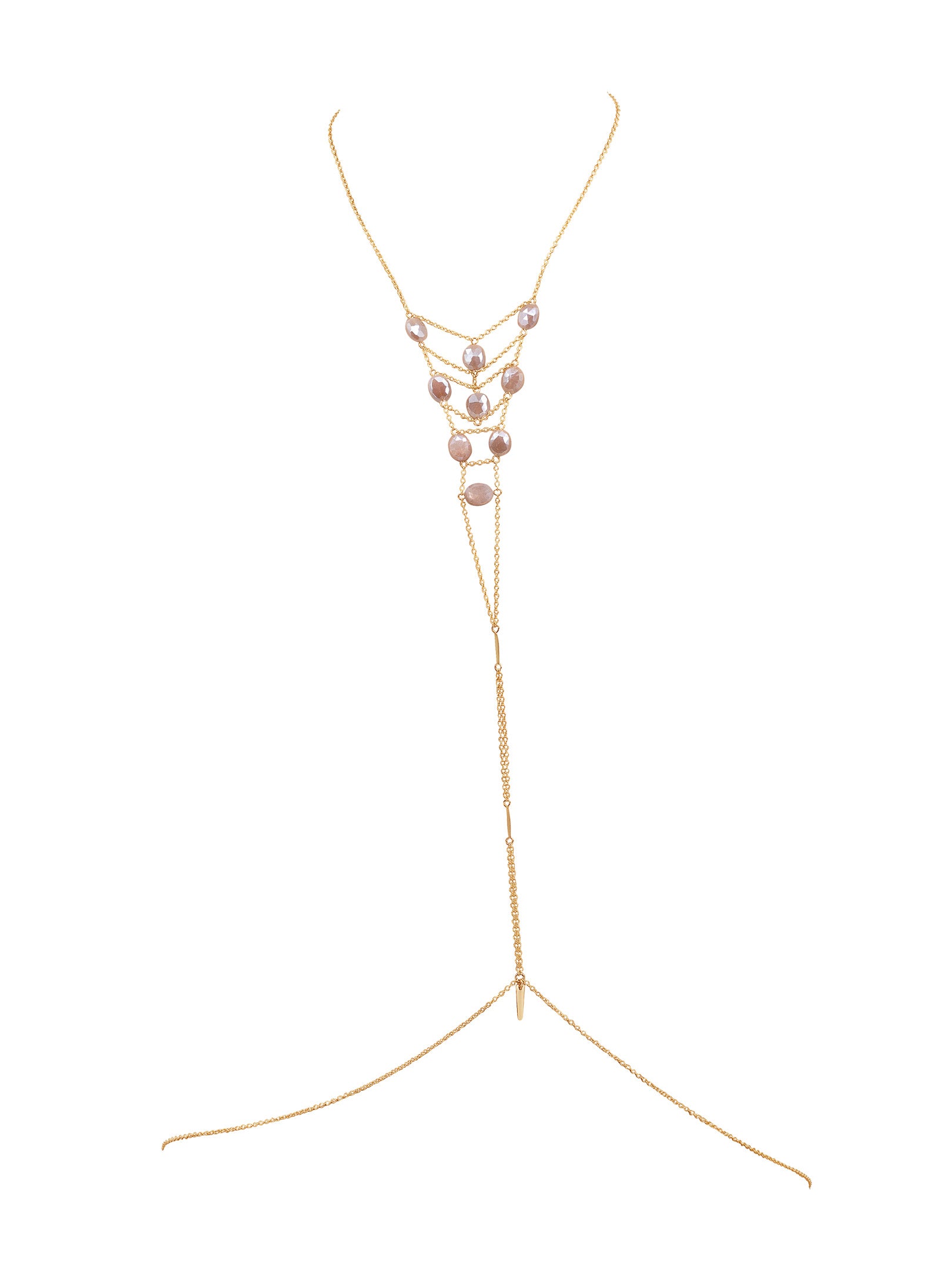 Tree of Life Gemstone Body Chain - Elegant Bohemian Jewelry for Women - Perfect for Festivals, Beach Parties & Spiritual Healing
