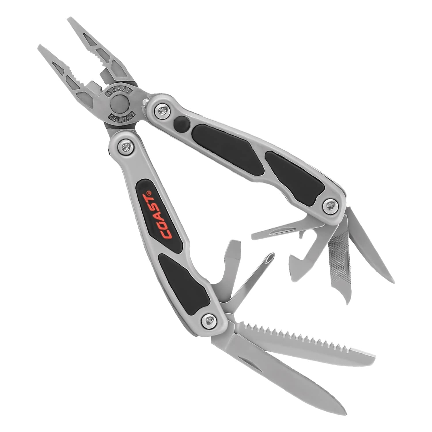 Coast GIDDS2-116021 LED130 LED Micro Pliers Multi Tool - Compact Multi-Purpose Pliers with LED Light for DIY, Home Repair, Camping & Emergency Use