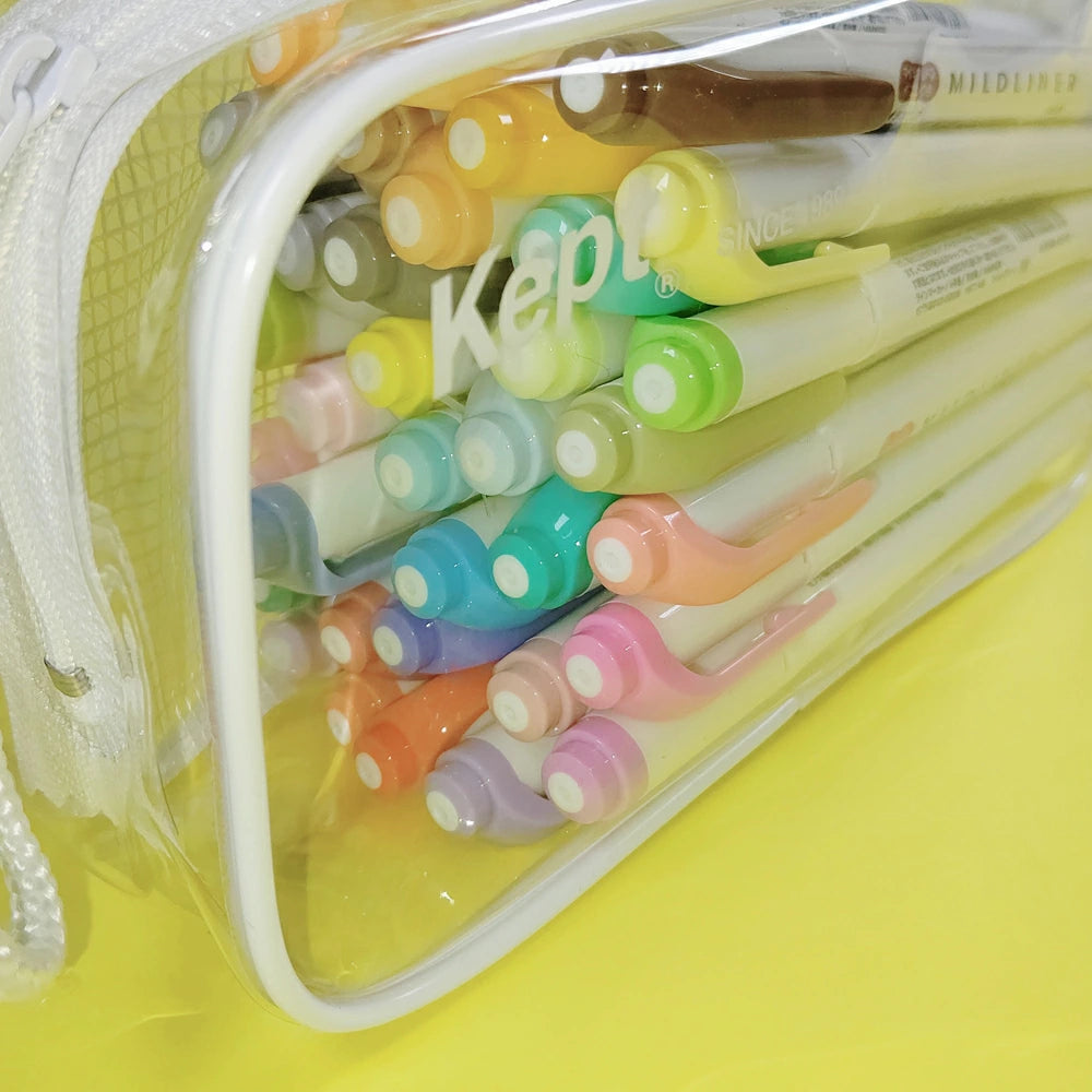 Zebra Mildliner Highlighter Pen Set - 35 Vibrant Colors with Clear Storage Pouch | Perfect for Note Taking, Bible Journaling, Study & Office Organization | Dual-Tip Pastel Highlighters for Students & Professionals