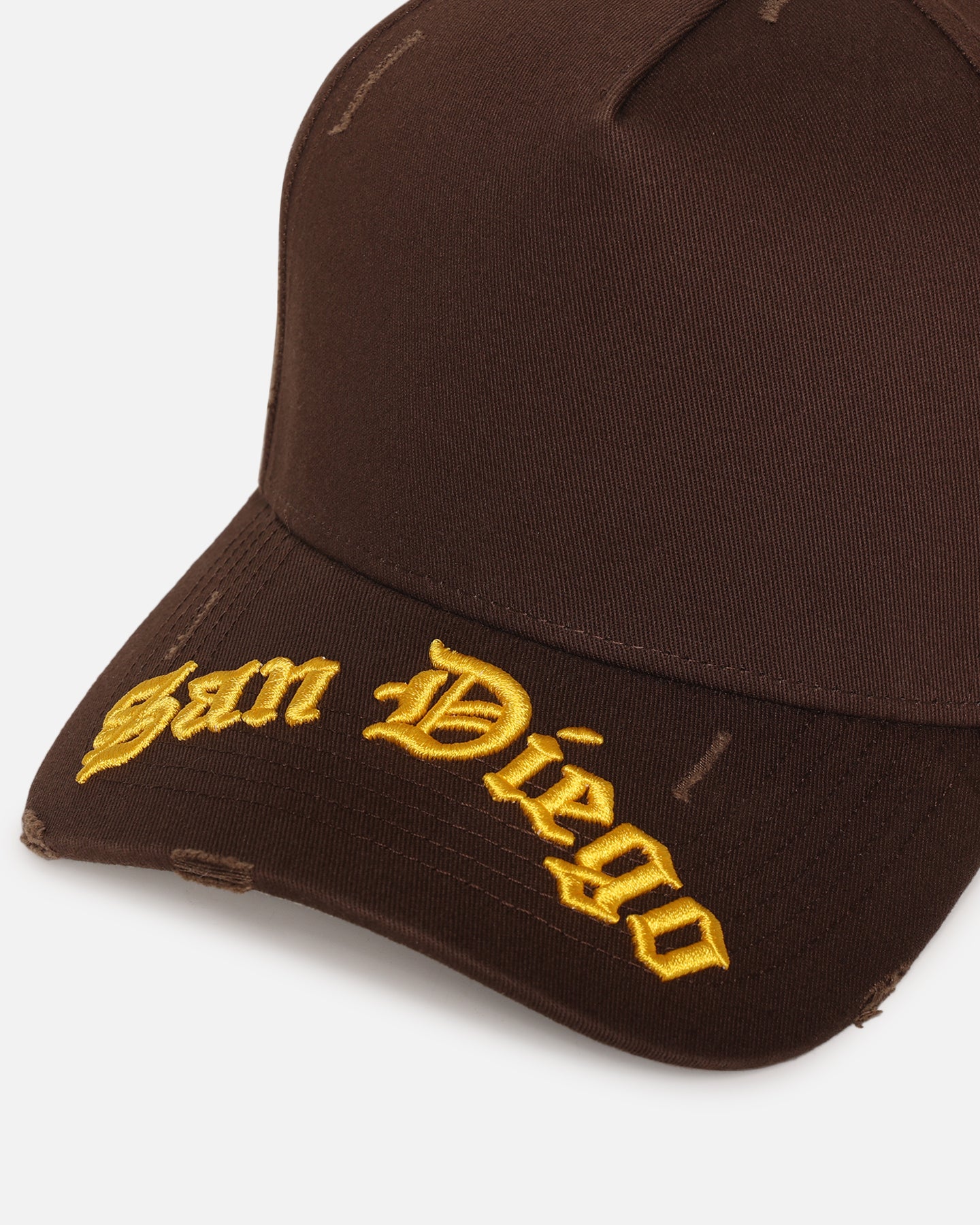 47 Brand San Diego Padres 'Destruct Gothic Visor' Adjustable Strapback Hat - Brown/Brown for Baseball Games & Outdoor Activities