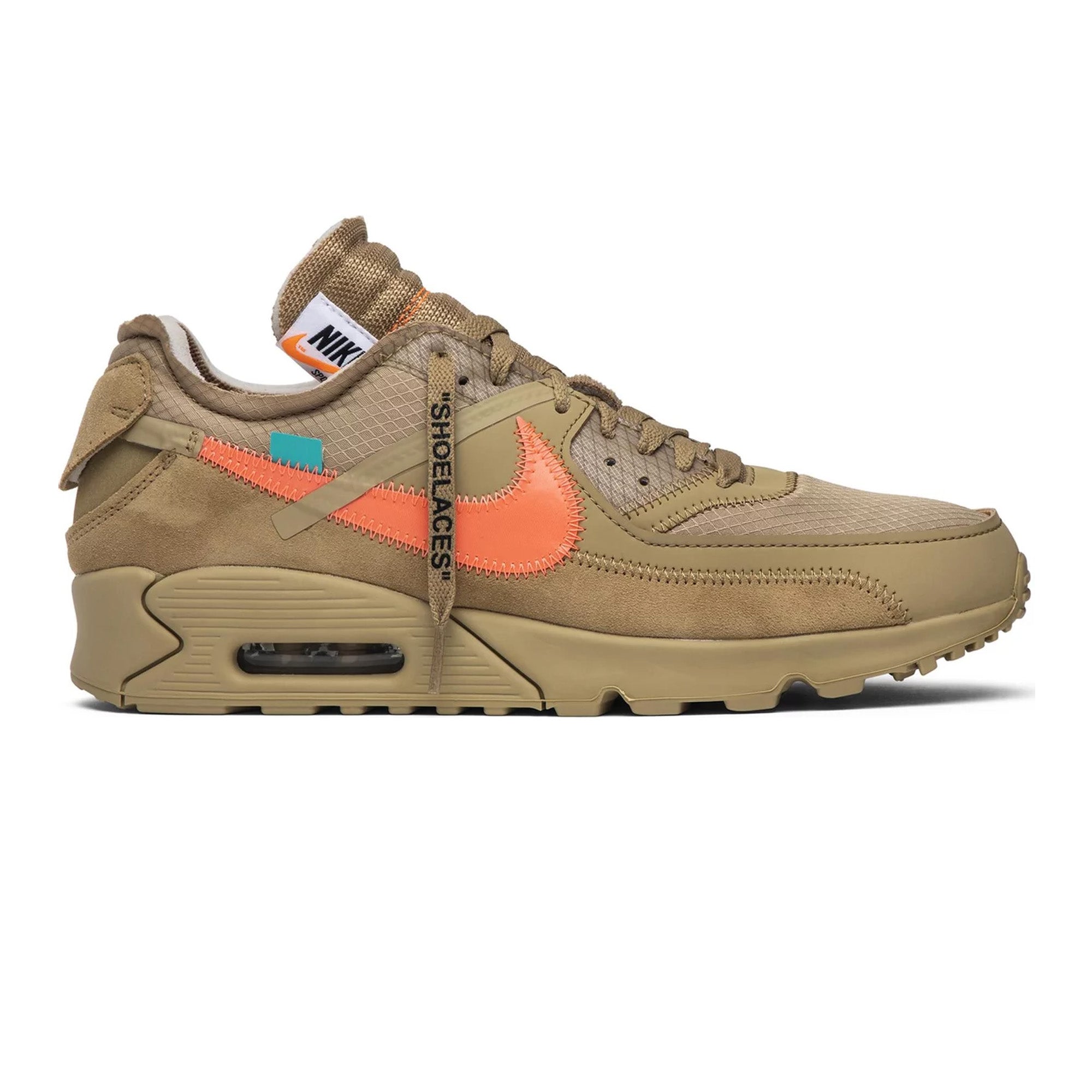 Nike Air Max 90 x Off-White 'Desert Ore' Sneakers - New Authentic Men's/Women's Running Shoes for Streetwear & Casual Outfits