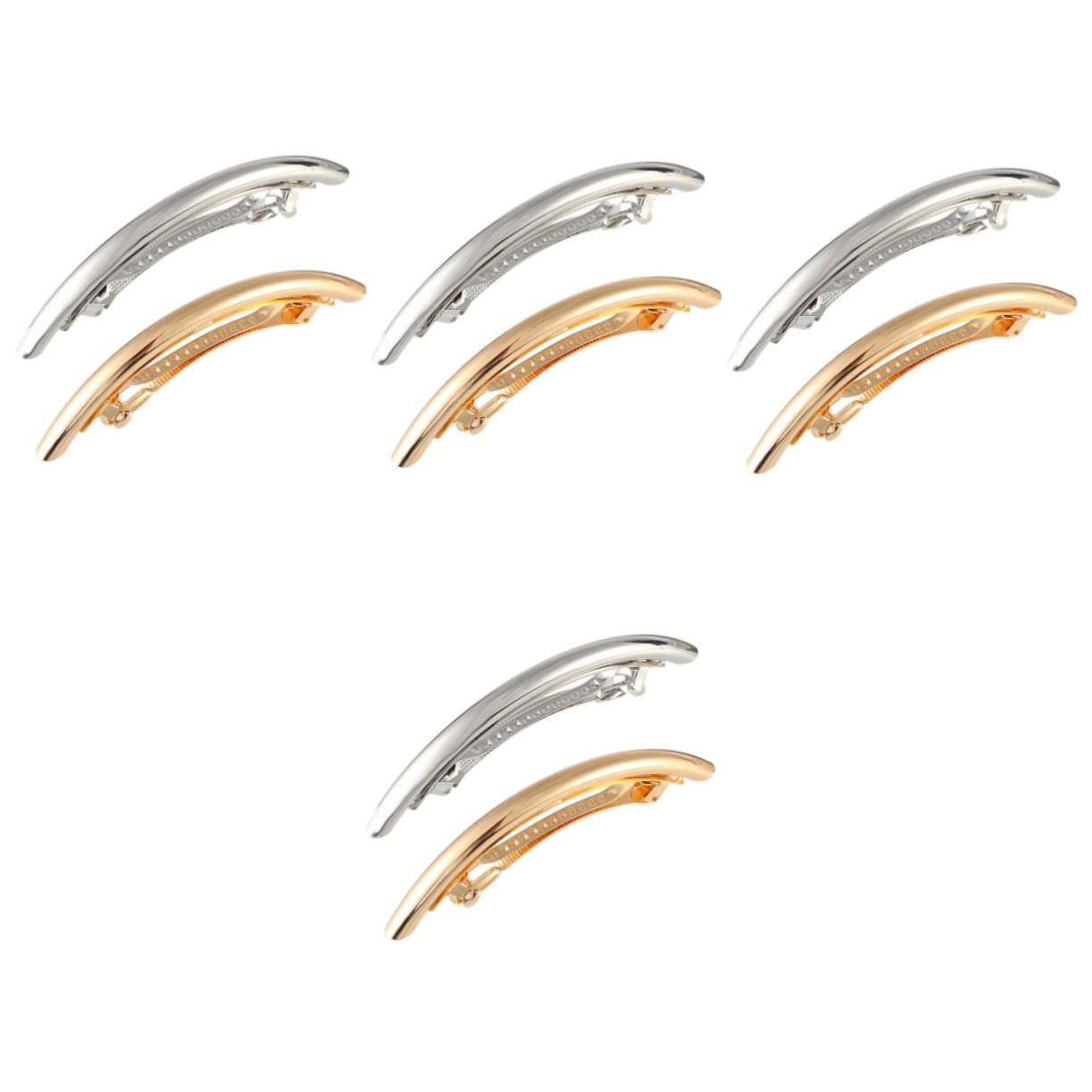 Beaupretty 8-Piece Metal Hairpins Set - Elegant Elbow Hair Sticks & Barrettes for Women - Secure Hair Clips for Thick Hair - Simple Alloy Hair Accessories (Perfect for Updos, Bun Hairstyles & Everyday Wear)
