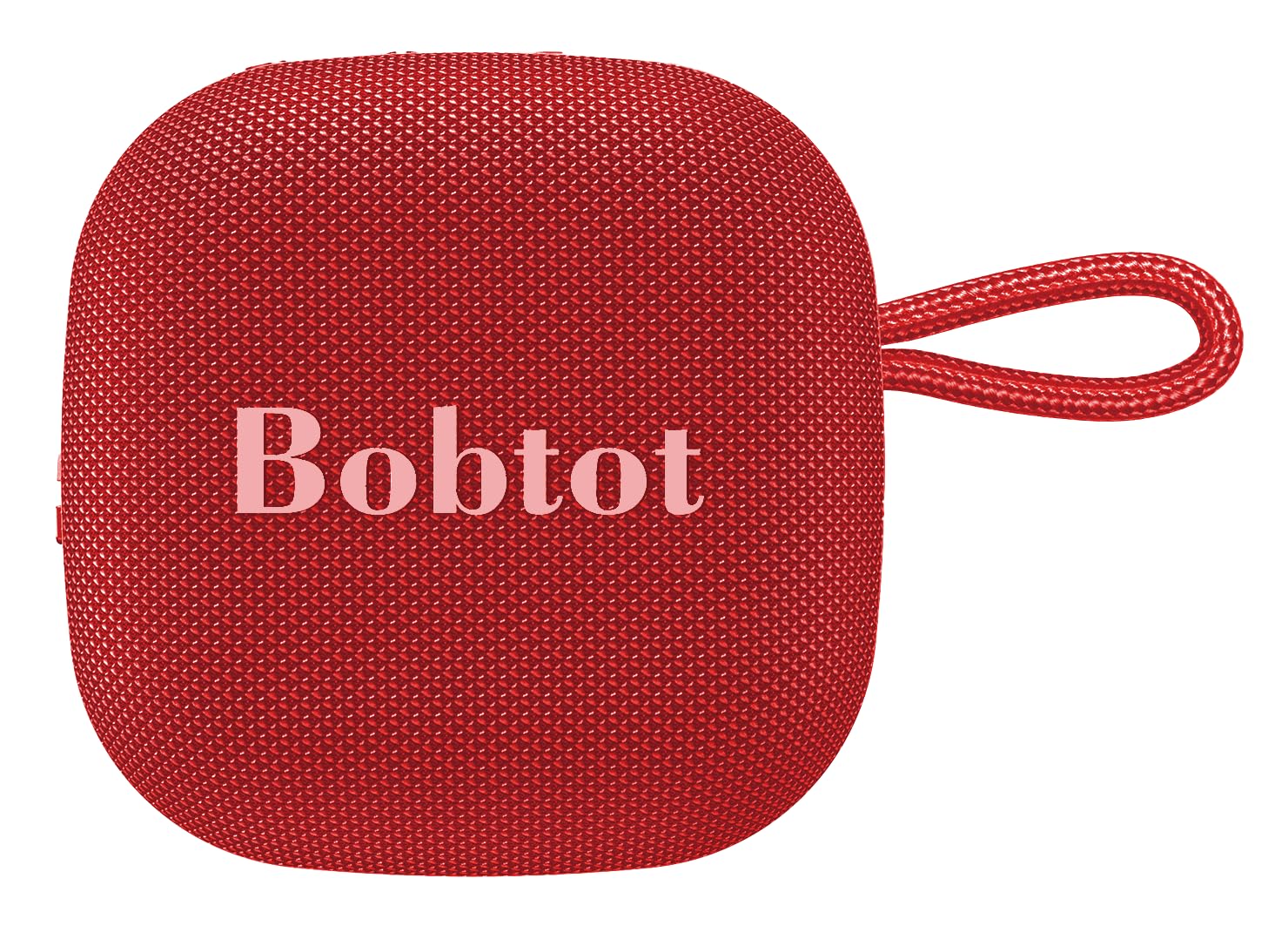 Bobtot Portable Bluetooth Speaker - IPX7 Waterproof, 16H Playtime, 10W Stereo Sound, TWS, Built-in Mic, Mini Size with Lanyard, Red - Perfect for Shower, Outdoor, and Travel