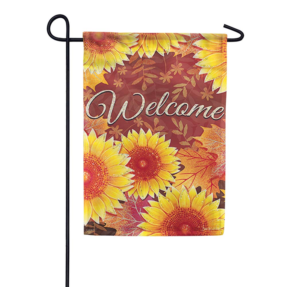 Layered Sunflower Glitter Garden Flag - 12.5