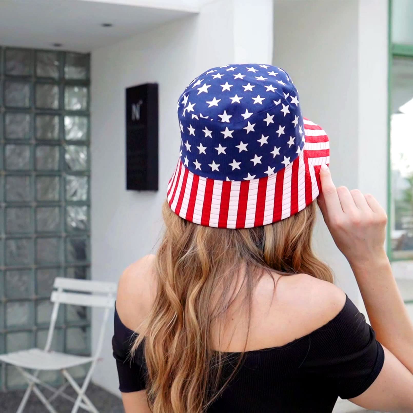 American Flag Bucket Hat - Patriotic Sun Hat for Men & Women, Trendy Golf & Beach Cap for 4th of July, Independence Day Celebrations - Perfect for Outdoor Activities, Festivals, and Summer Vacations