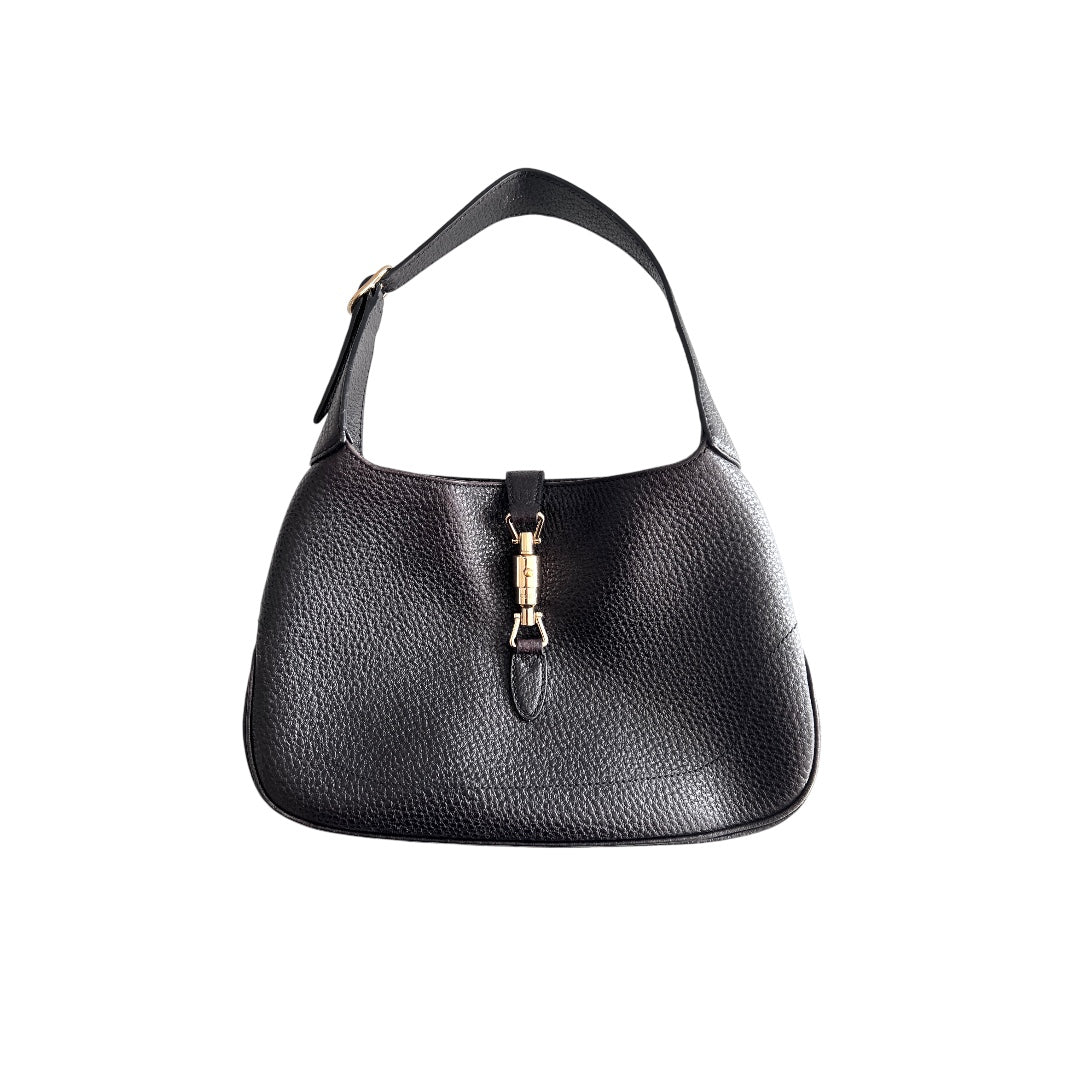 Gucci Jackie 1961 Small Grain Leather Shoulder Bag in Black - Perfect for Everyday Use, Work & Date Night