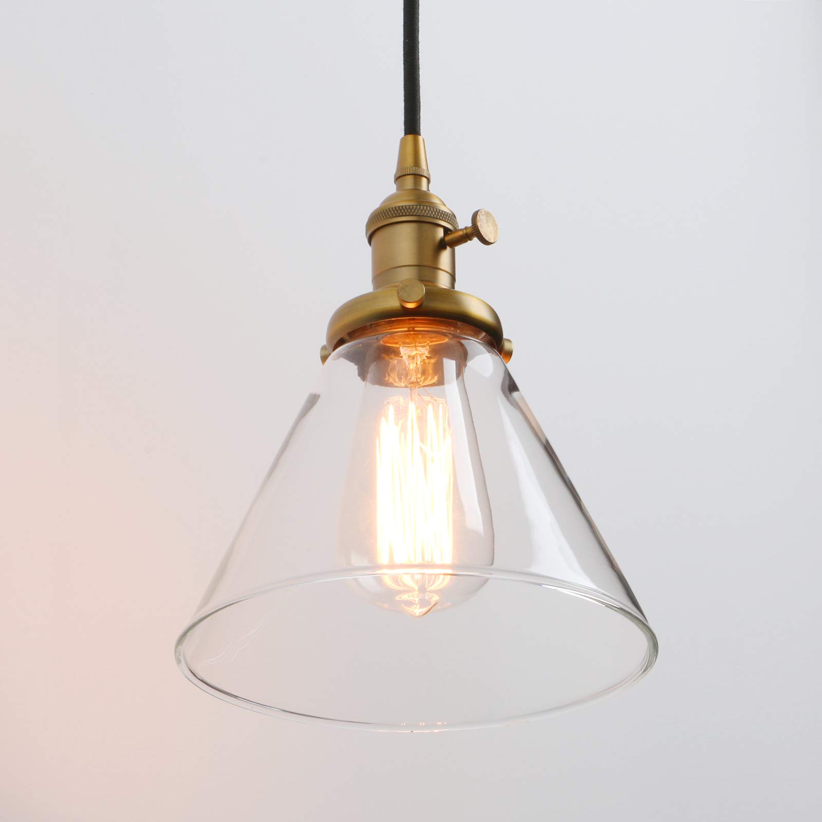 Vintage Rustic Industrial 3-Light Kitchen Island Chandelier - Triple Head Pendant Ceiling Light with Clear Glass Shade - Perfect for Farmhouse, Loft & Industrial Style Dining Rooms