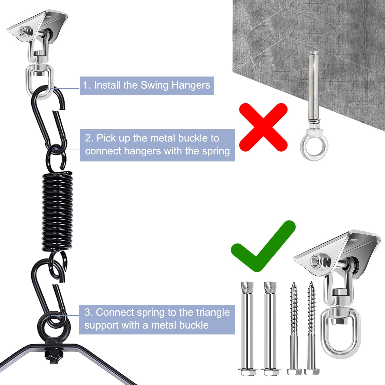 Premium BDSM Sex Swing for Couples - Heavy Duty 360° Rotating Ceiling Swing with Adjustable Straps & Soft Pads - Adult Bondage Furniture Supports 800 lbs - Perfect for Bedroom, Dungeon & Spice Up Intimate Moments